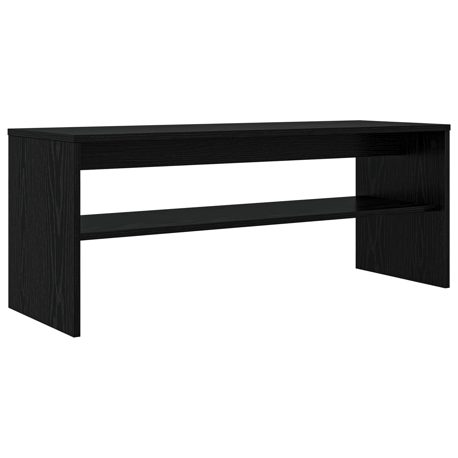 TV-Schränk Schwarz Eichen-Optik 100 x 35 x 40 cm Holzwerkstoff