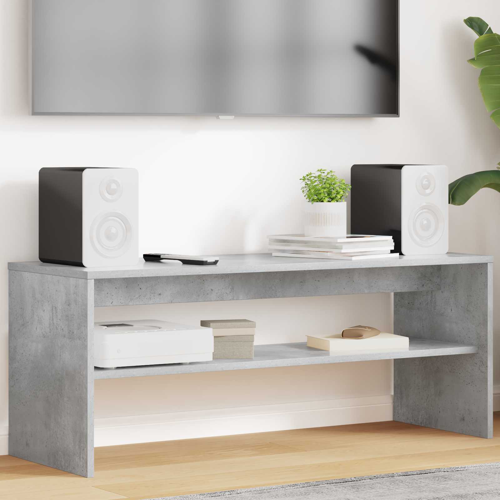 TV-Schränk Beton Grau 100 x 35 x 40 cm Holzwerkstoff