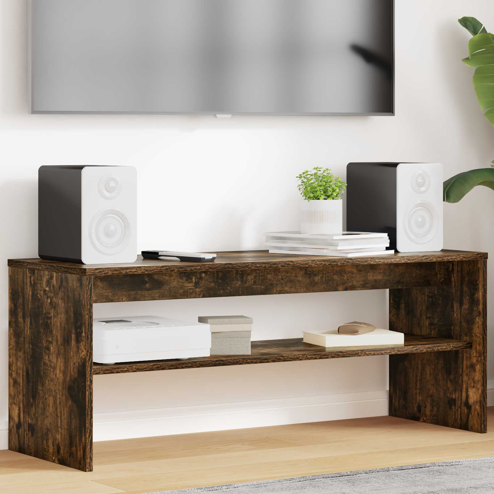 TV-Schränk Geräucherte Eiche 100 x 35 x 40 cm Holzwerkstoff