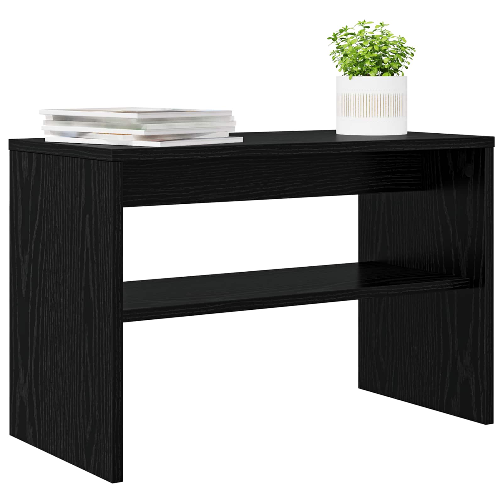 TV-Schränk Schwarz Eichen-Optik 60 x 30 x 40 cm Holzwerkstoff