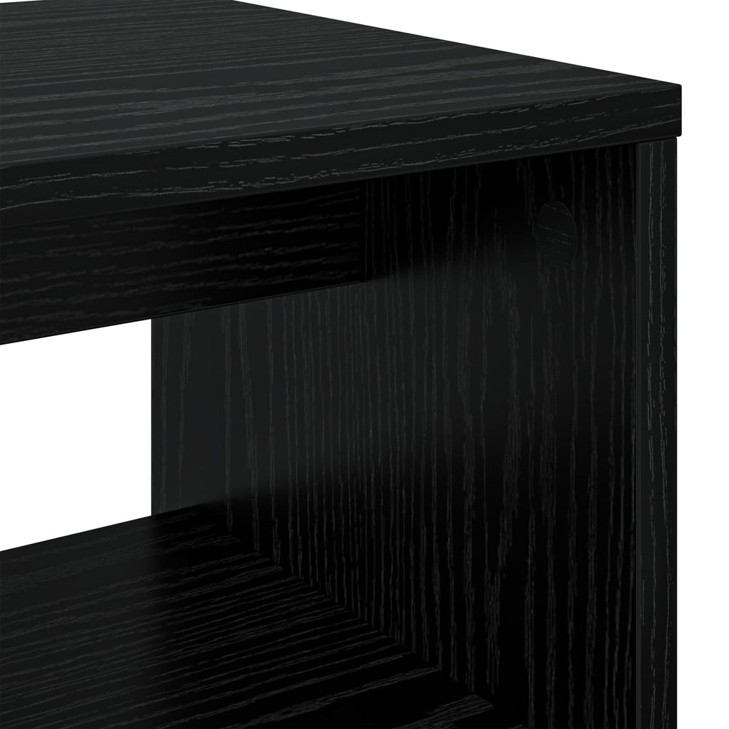 TV-Schränk Schwarz Eichen-Optik 80 x 30 x 40 cm Holzwerkstoff