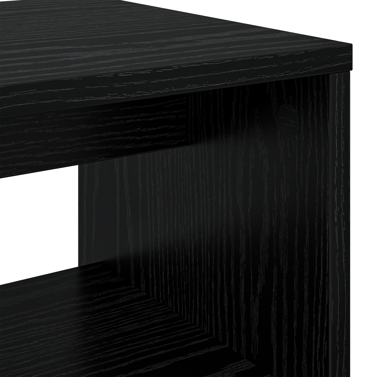 TV-Schränk Schwarz Eichen-Optik 80 x 30 x 40 cm Holzwerkstoff