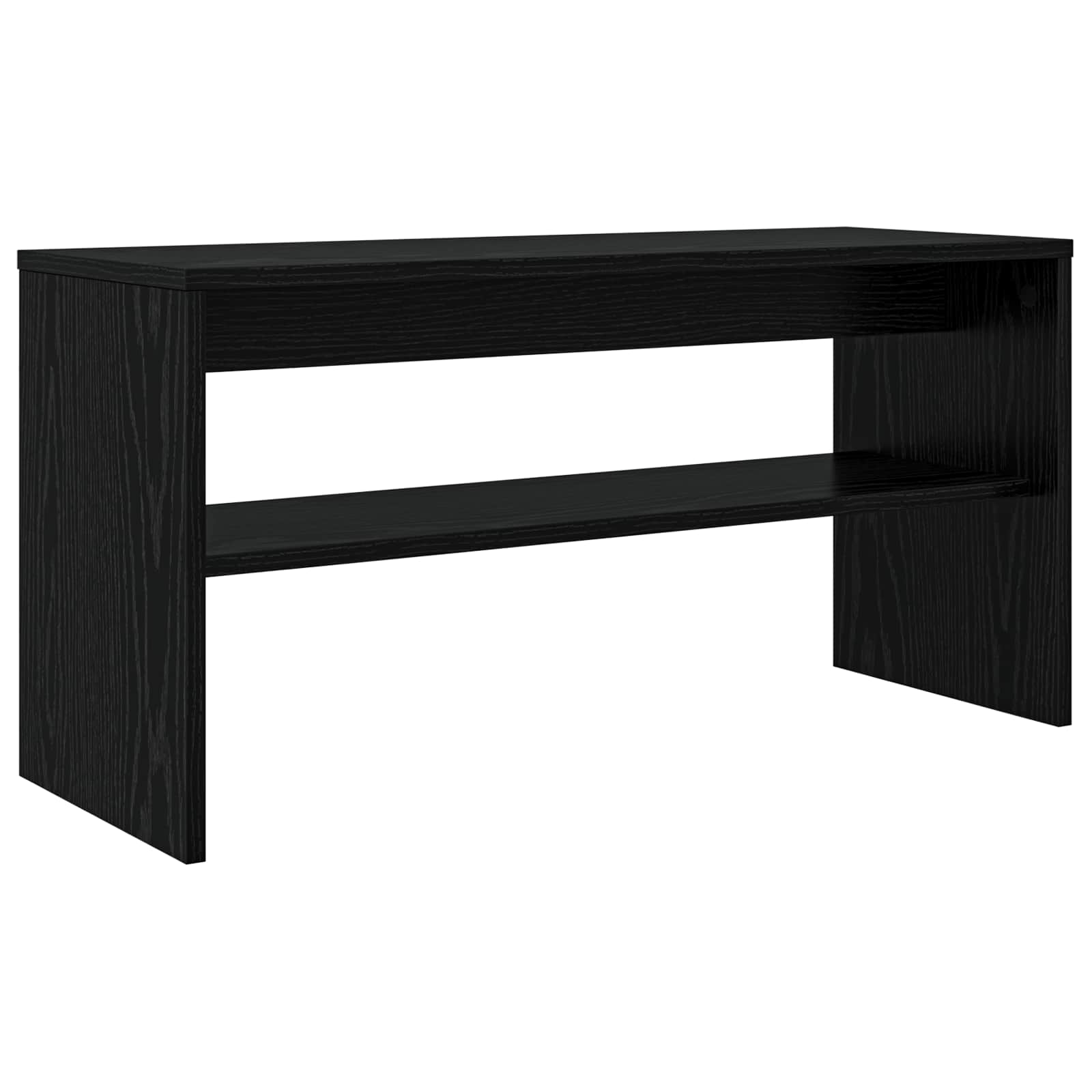 TV-Schränk Schwarz Eichen-Optik 80 x 30 x 40 cm Holzwerkstoff
