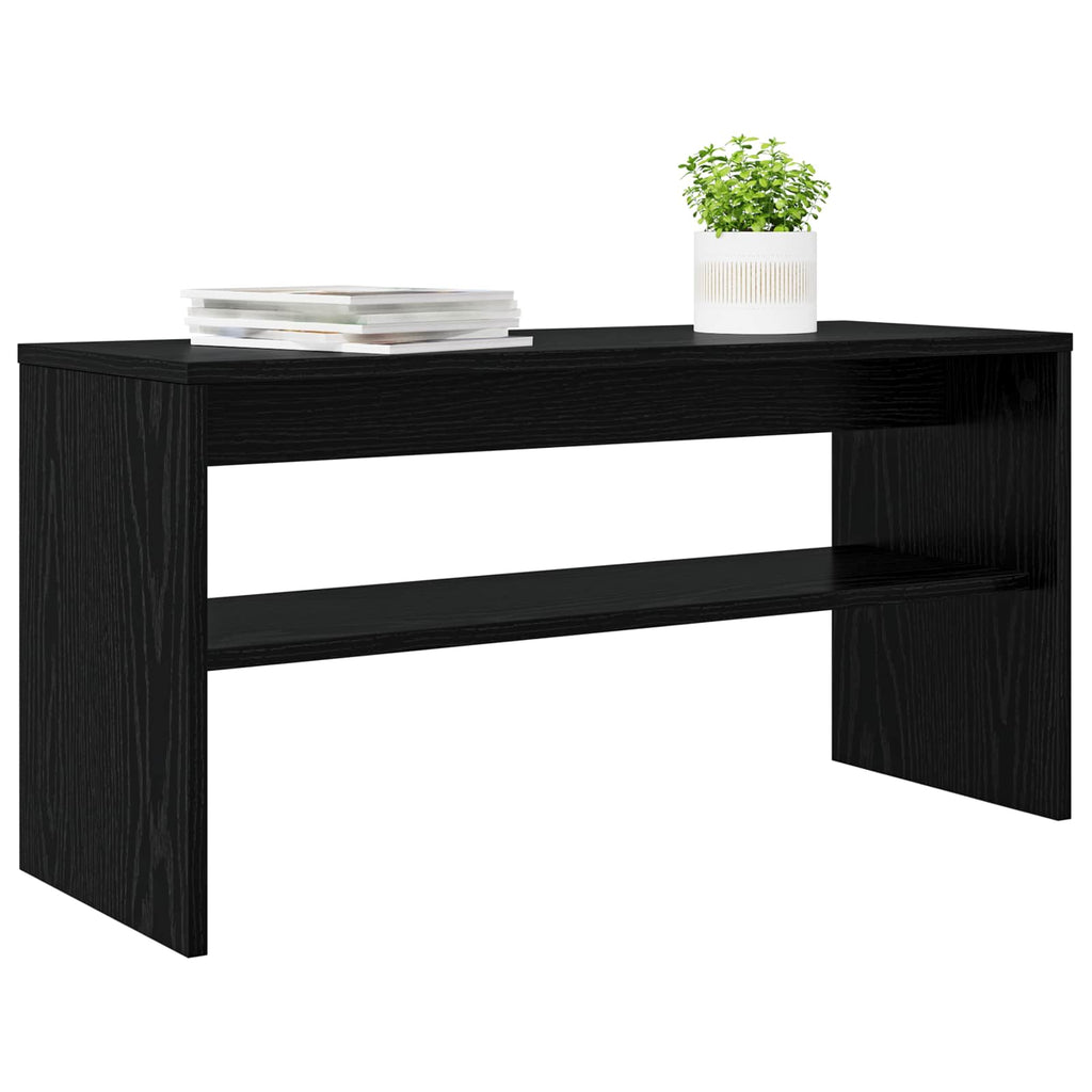TV-Schränk Schwarz Eichen-Optik 80 x 30 x 40 cm Holzwerkstoff