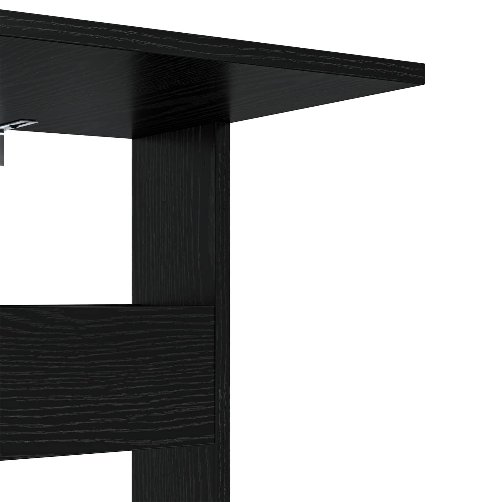 Beistelltisch Schwarz Eichen-Optik 40 x 35 x 60,5 cm