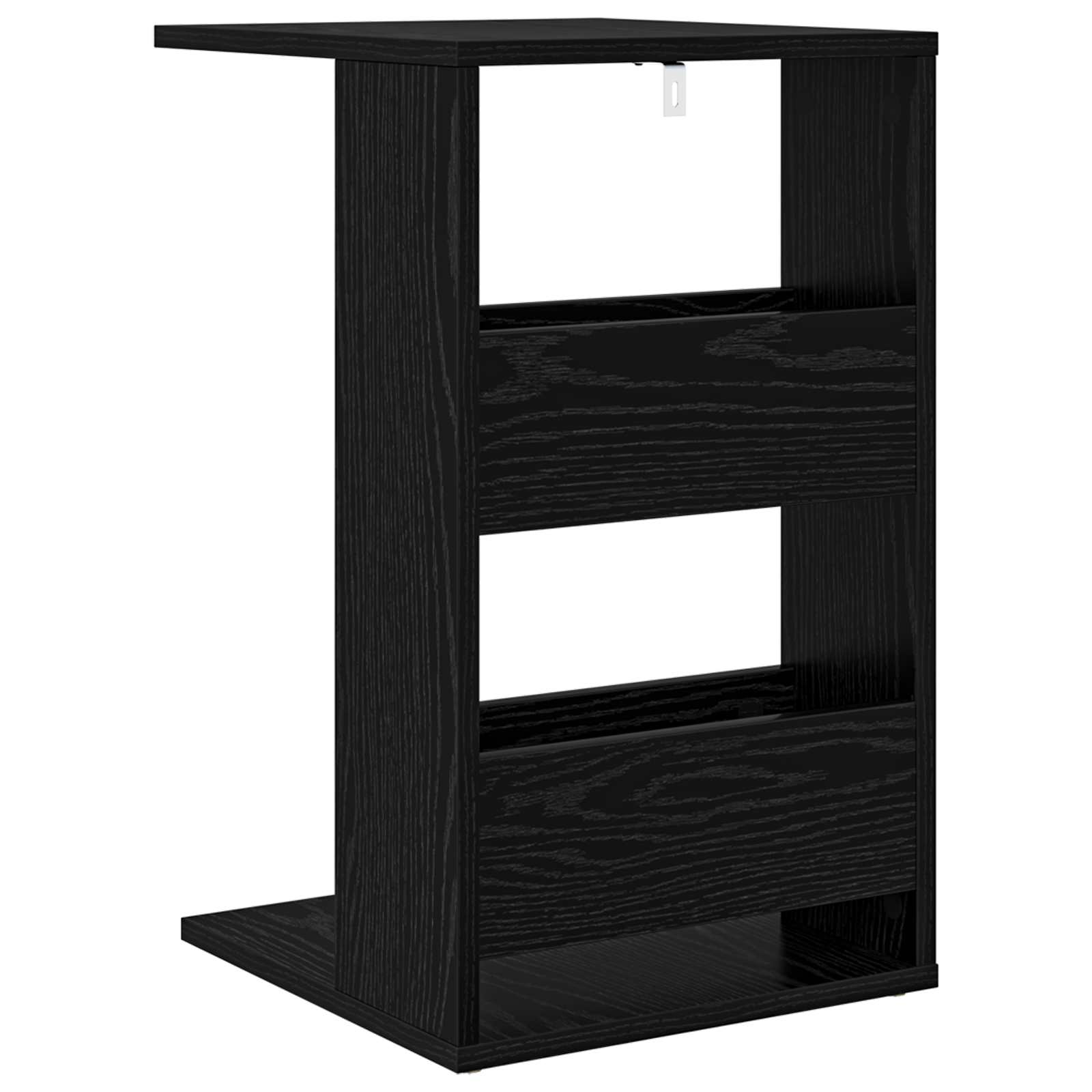 Beistelltisch Schwarz Eichen-Optik 40 x 35 x 60,5 cm