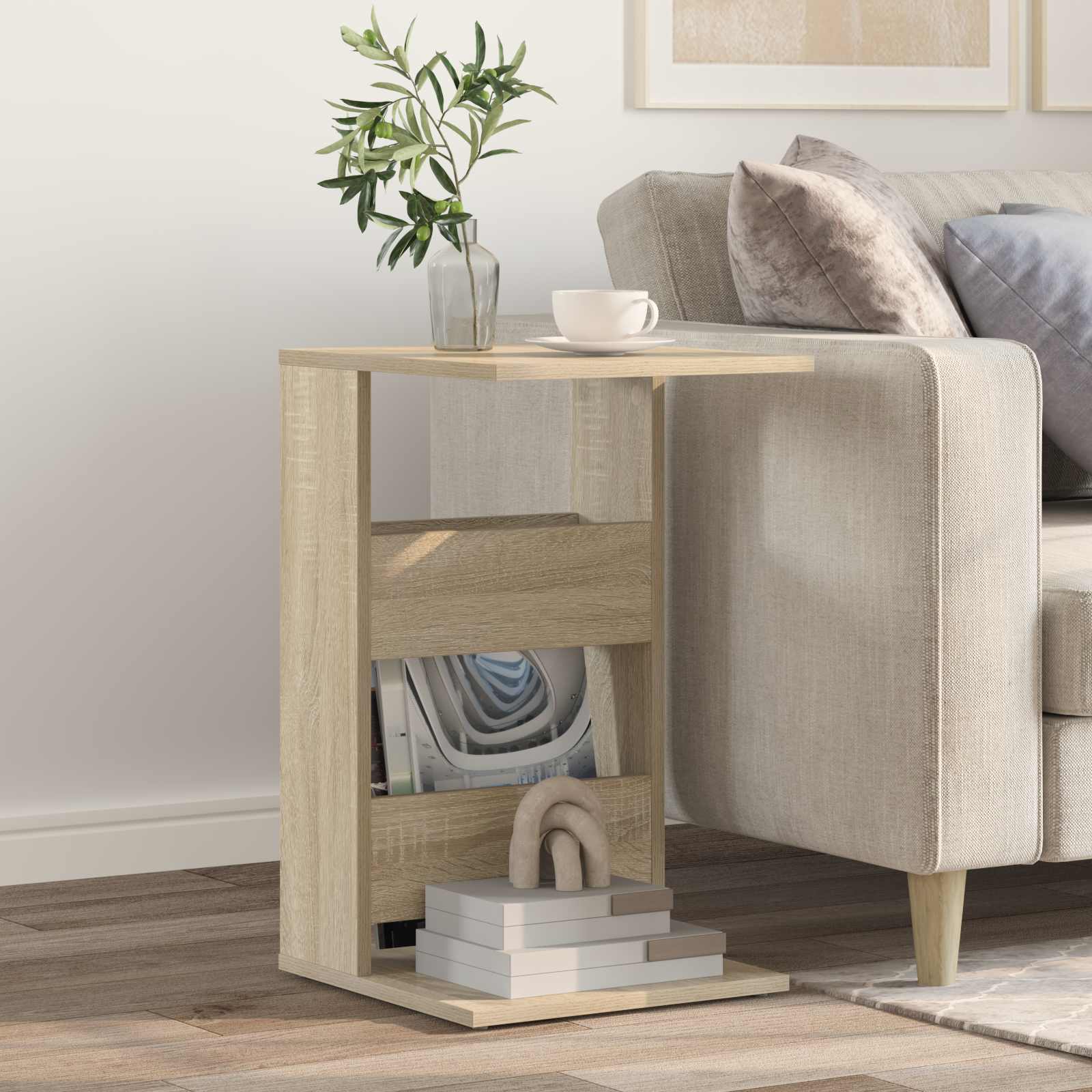 Beistelltisch Sonoma-Eiche 40 x 35 x 60,5 cm Holzwerkstoff