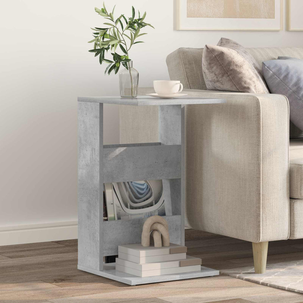 Beistelltisch Beton Grau 40 x 35 x 60,5 cm Holzwerkstoff