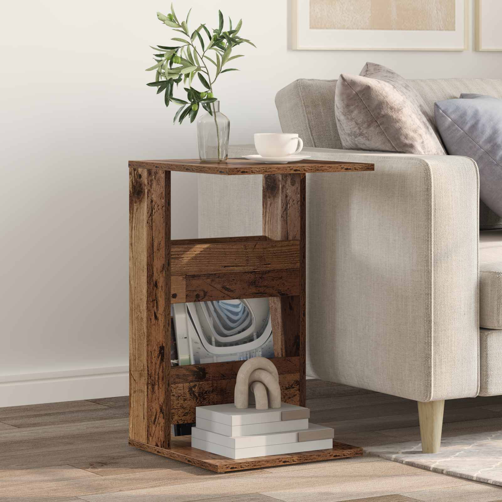 Beistelltisch Altholz 40 x 35 x 60,5 cm Holzwerkstoff