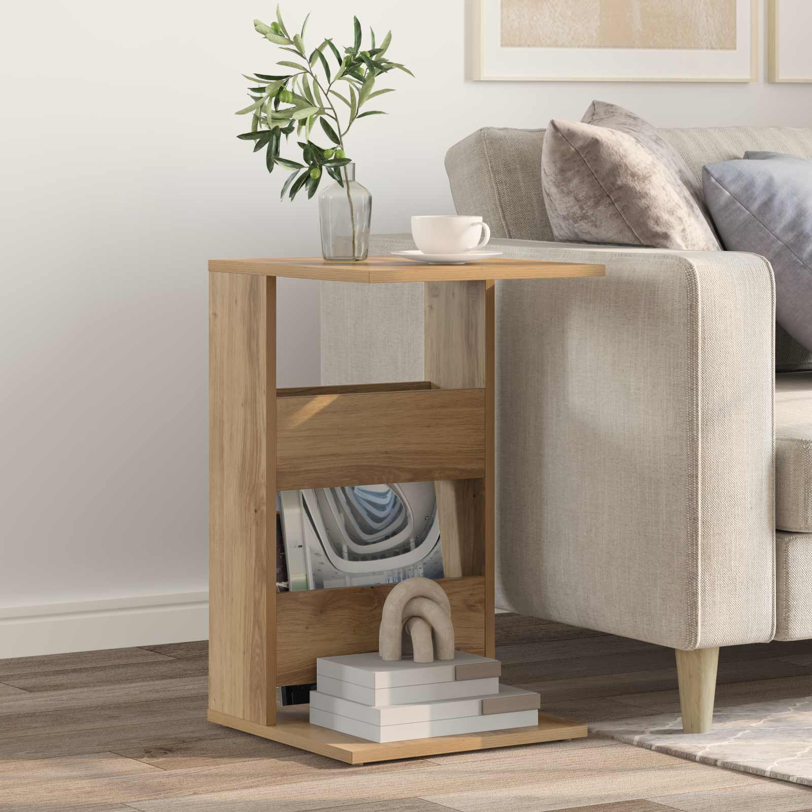 Beistelltisch Artisan-Eiche 40 x 35 x 60,5 cm Holzwerkstoff