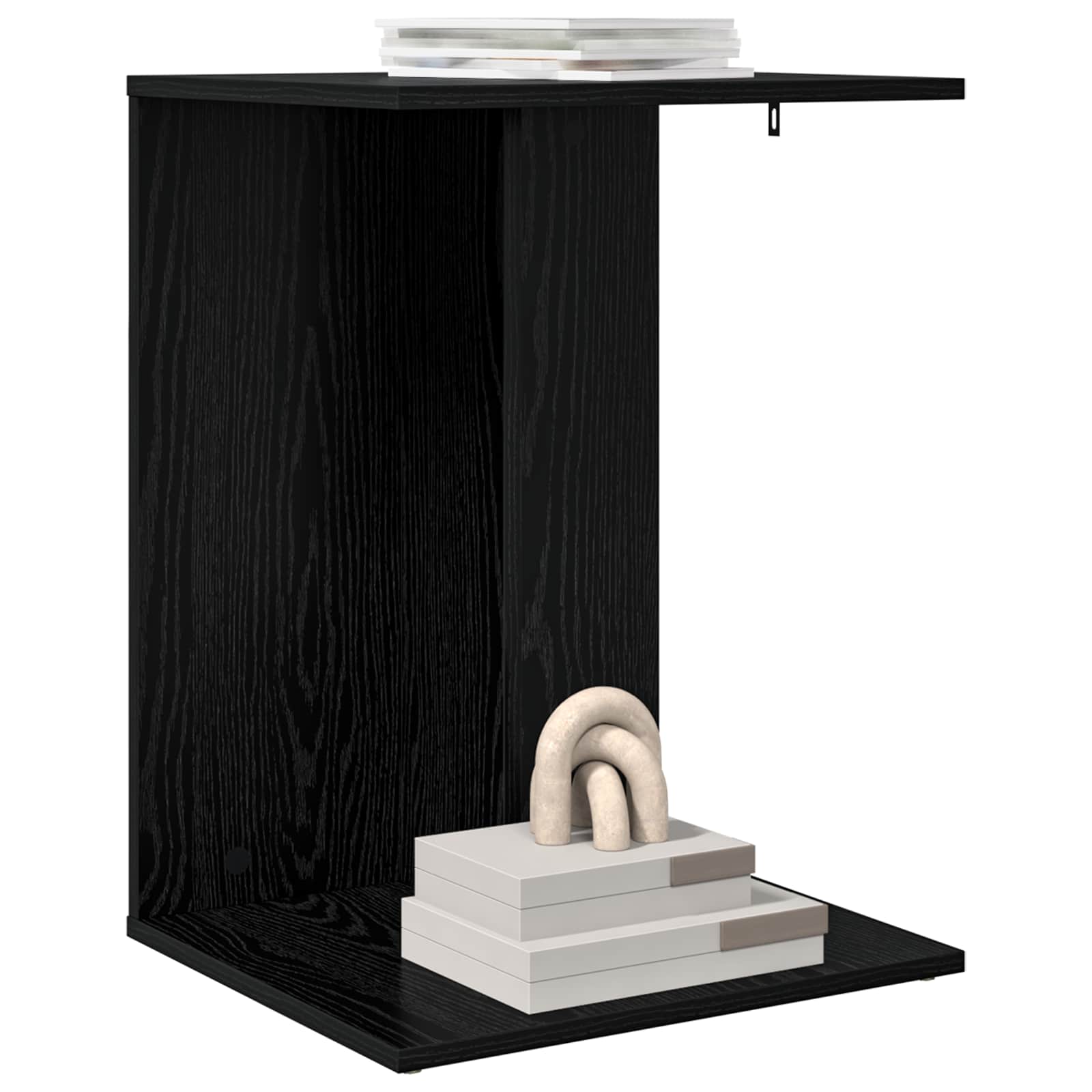 Beistelltisch Schwarz Eichen-Optik 45 x 40 x 62,5 cm