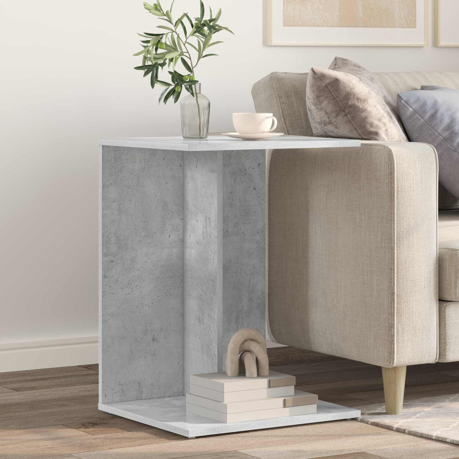 Beistelltisch Beton Grau 45 x 40 x 62,5 cm Holzwerkstoff