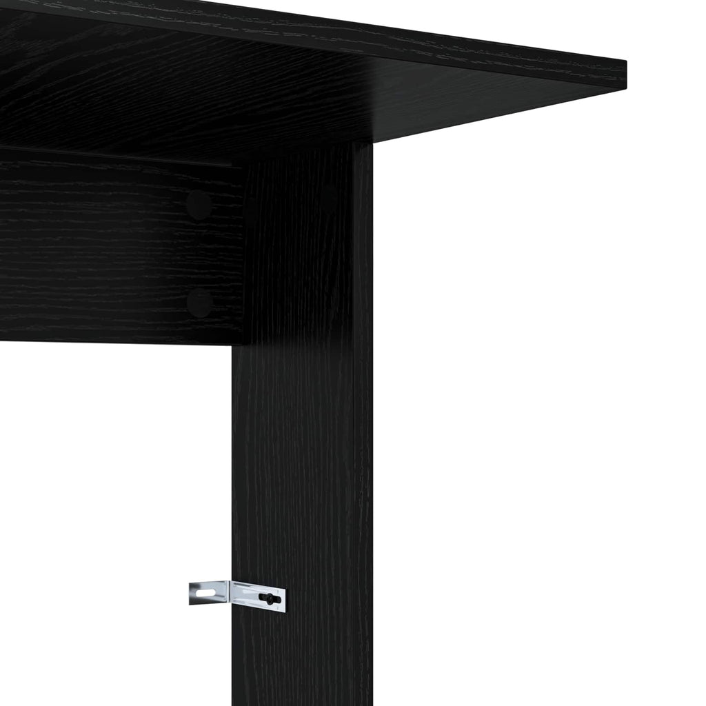 Beistelltisch Schwarz Eichen-Optik 40 x 38 x 62,5 cm