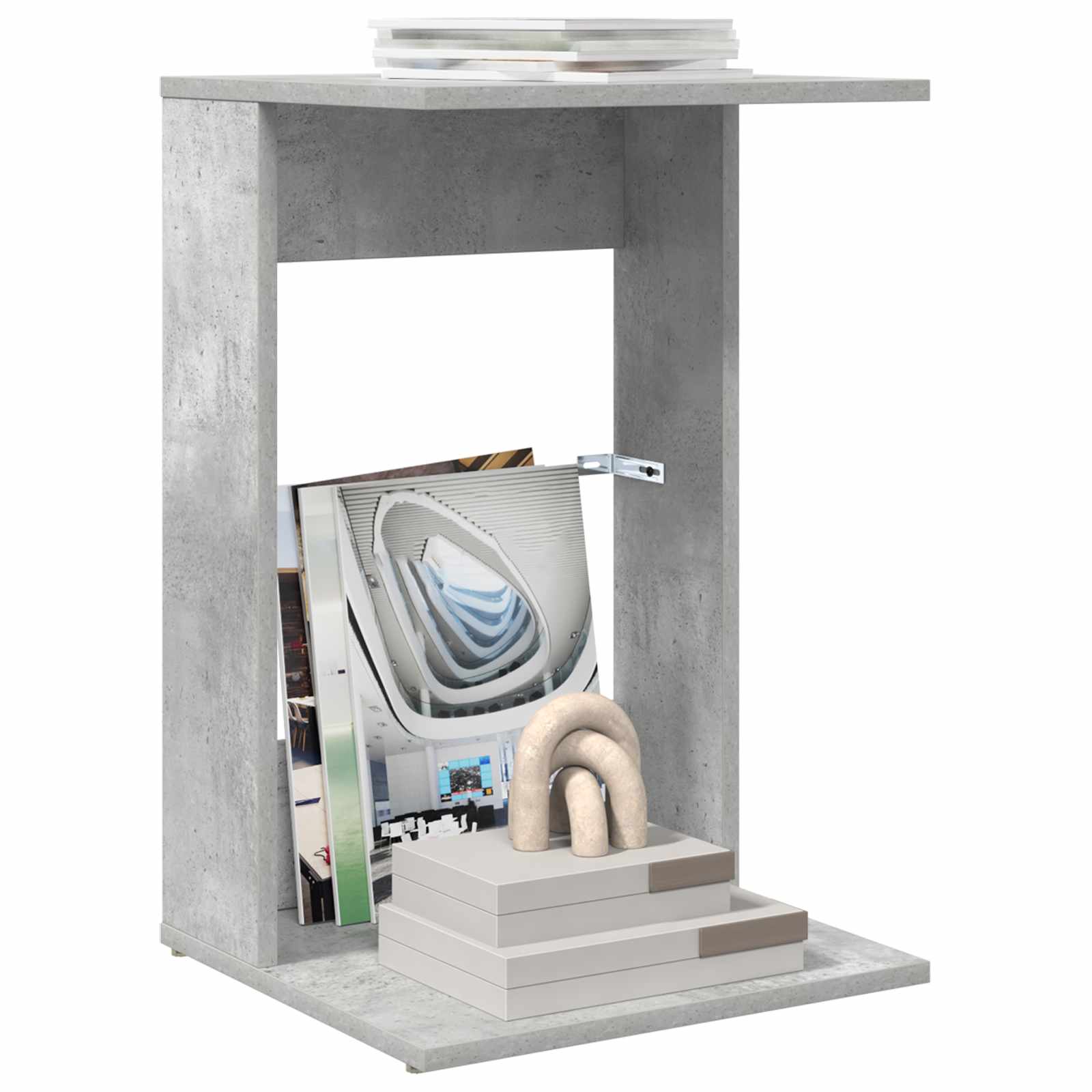 Beistelltisch Beton Grau 40 x 38 x 62,5 cm Holzwerkstoff