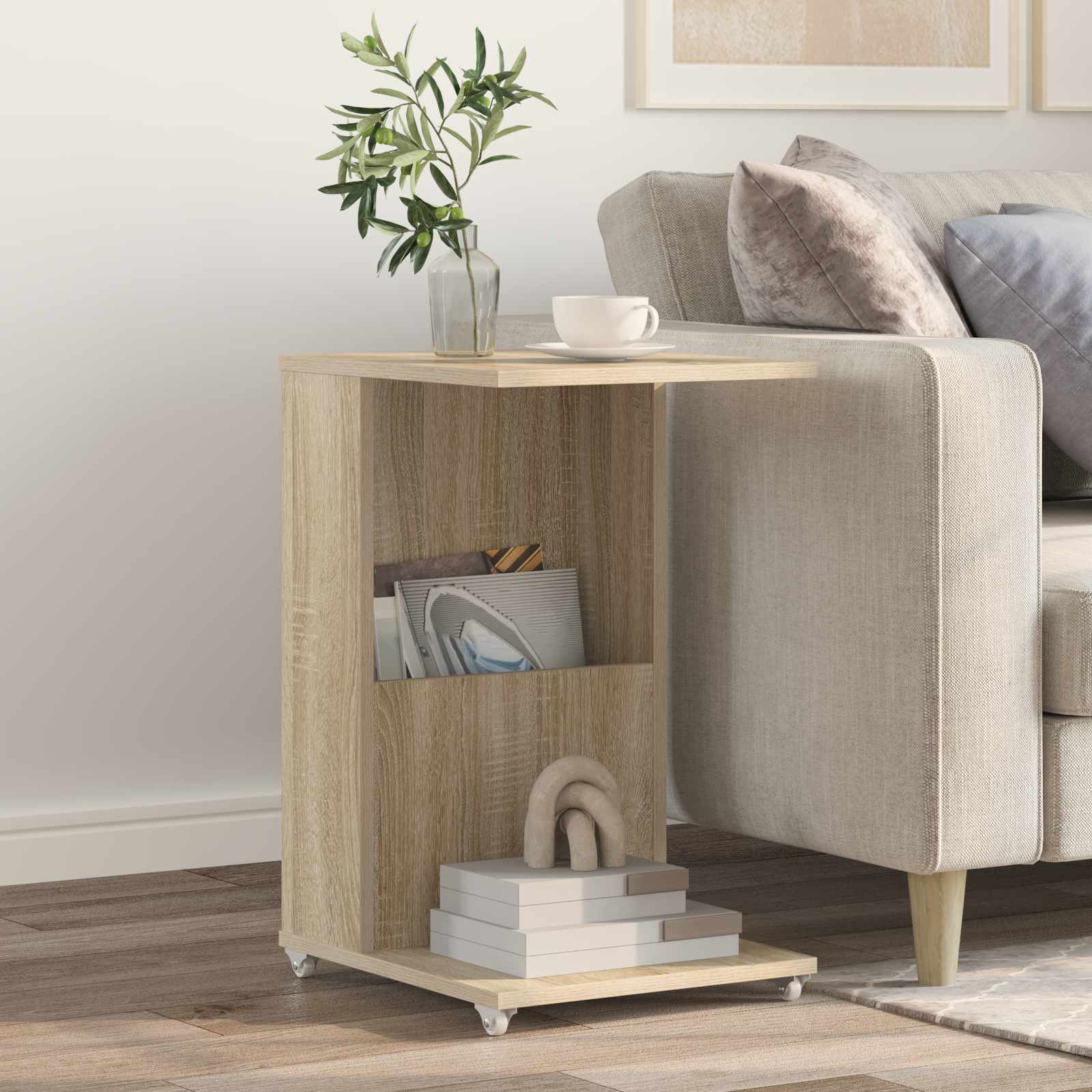 Beistelltisch Sonoma-Eiche 40 x 35 x 60 cm Holzwerkstoff