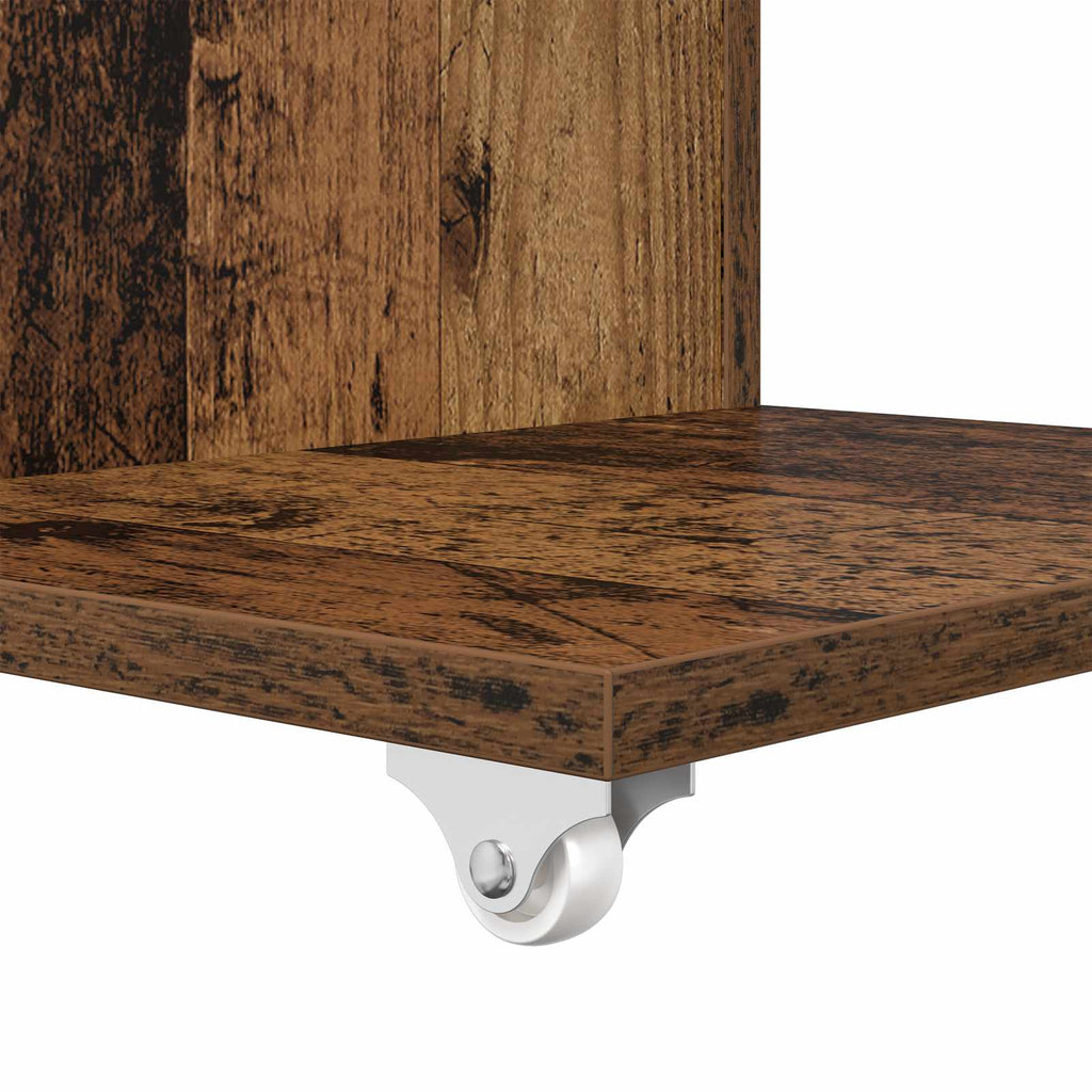 Beistelltisch Mit Rad Altholz 40 x 35 x 60 cm Holzwerkstoff