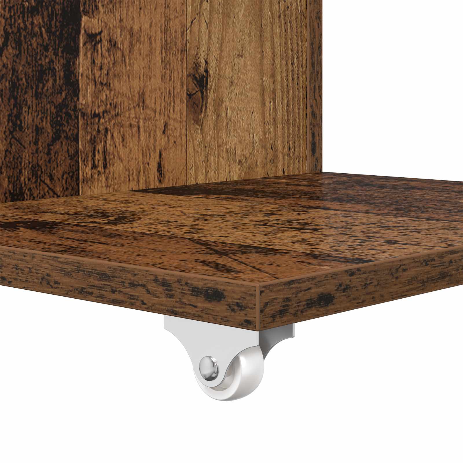 Beistelltisch Mit Rad Altholz 40 x 35 x 60 cm Holzwerkstoff