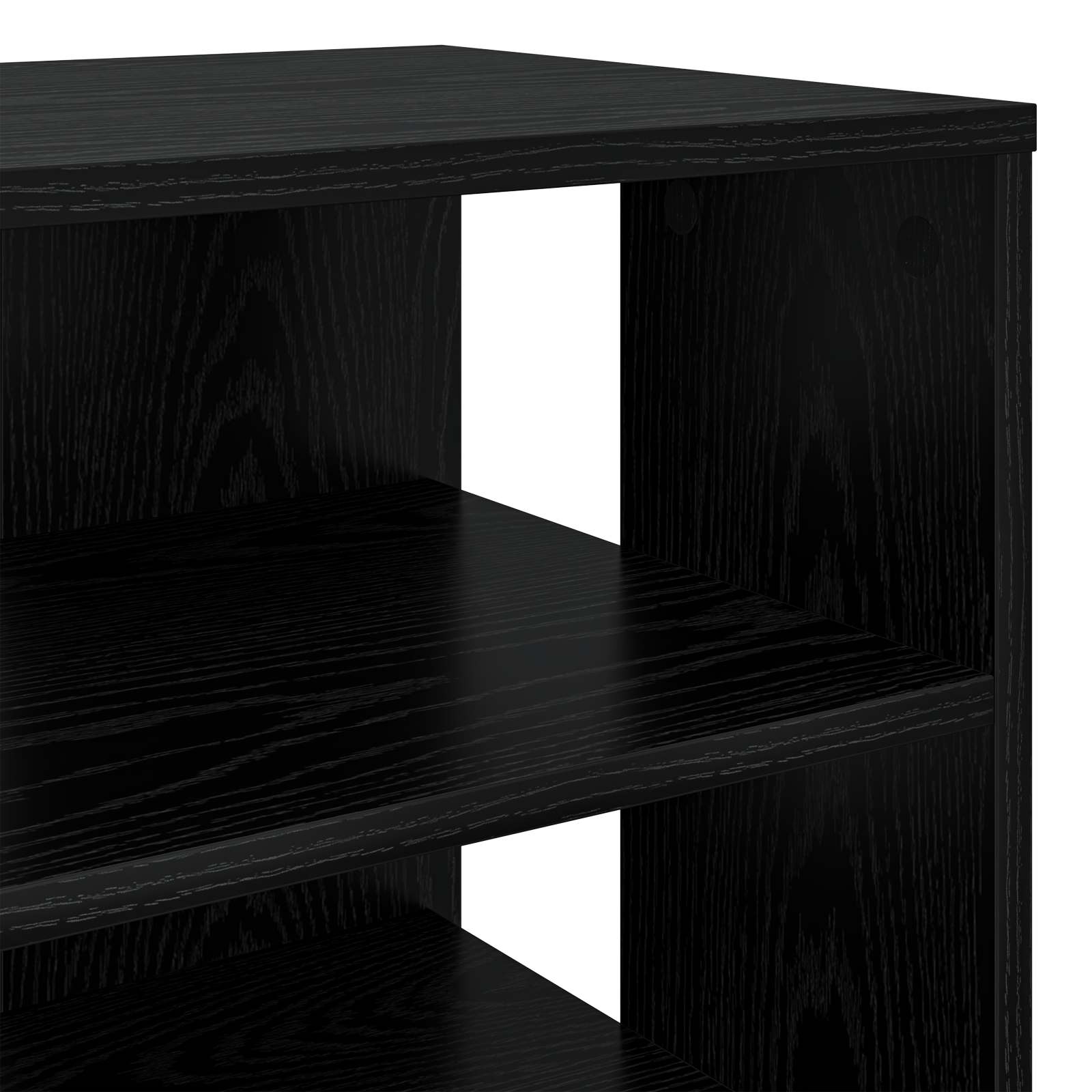 Schuhschrank mit Regal 2 pcs Schwarz Eichen-Optik Holzwerkstoff