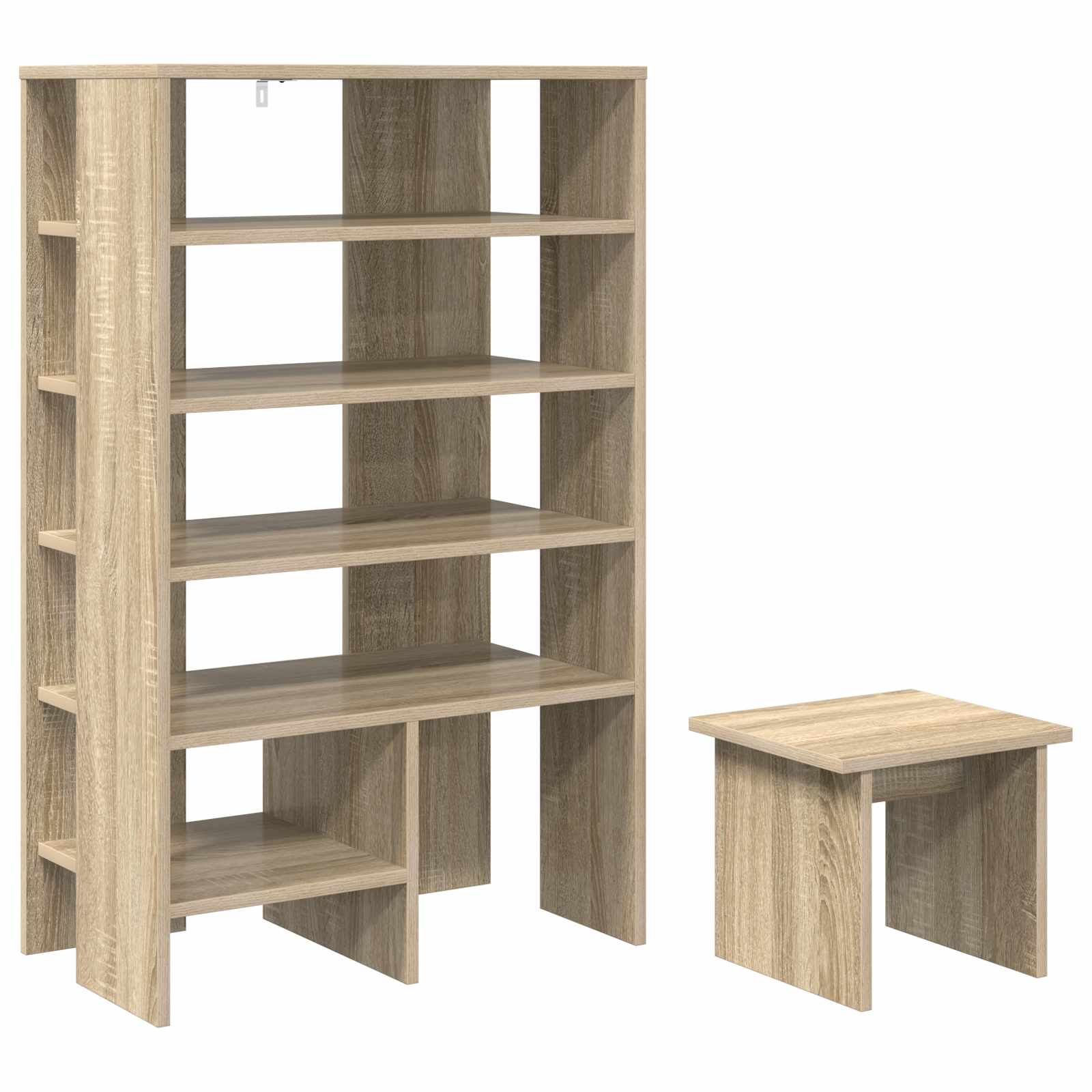 Schuhschrank mit Regal 2 pcs Sonoma-Eiche Holzwerkstoff