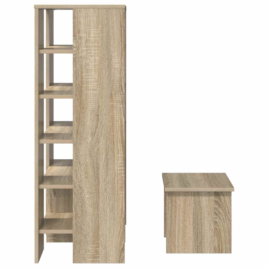 Schuhschrank mit Regal 2 pcs Sonoma-Eiche Holzwerkstoff