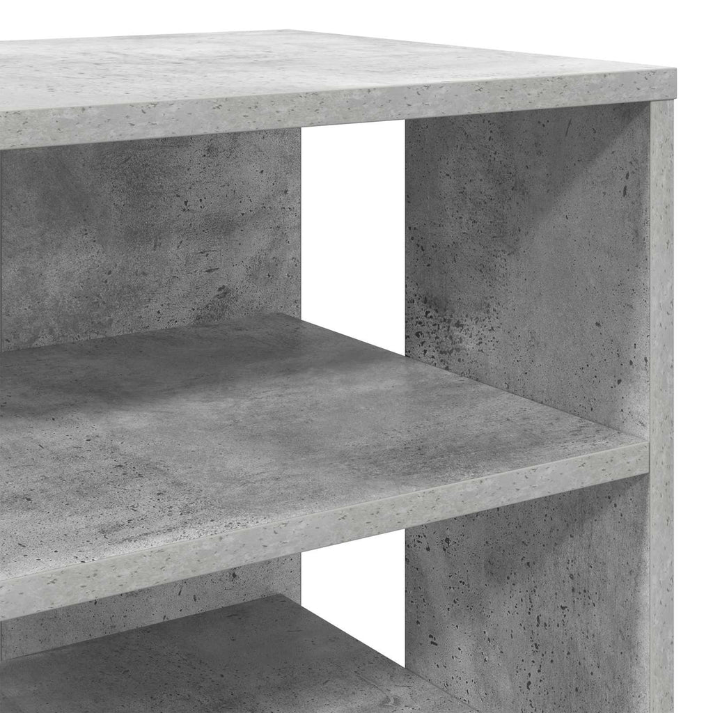 Schuhschrank mit Regal 2 pcs Beton Grau Holzwerkstoff