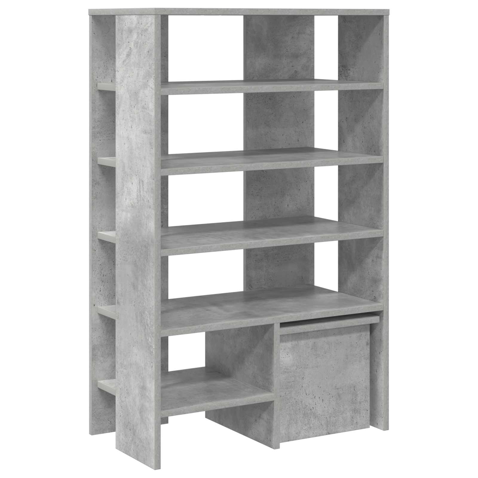 Schuhschrank mit Regal 2 pcs Beton Grau Holzwerkstoff