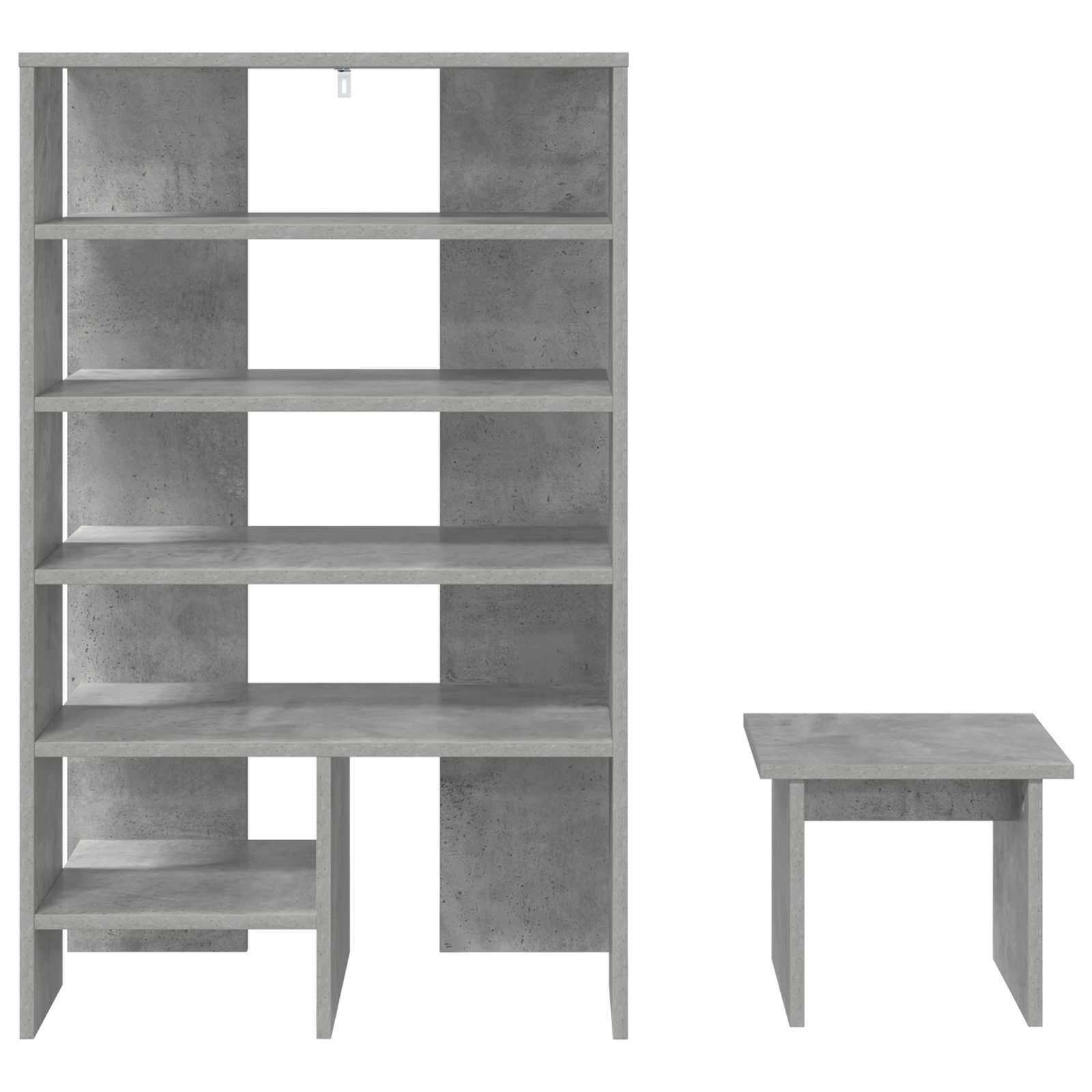 Schuhschrank mit Regal 2 pcs Beton Grau Holzwerkstoff