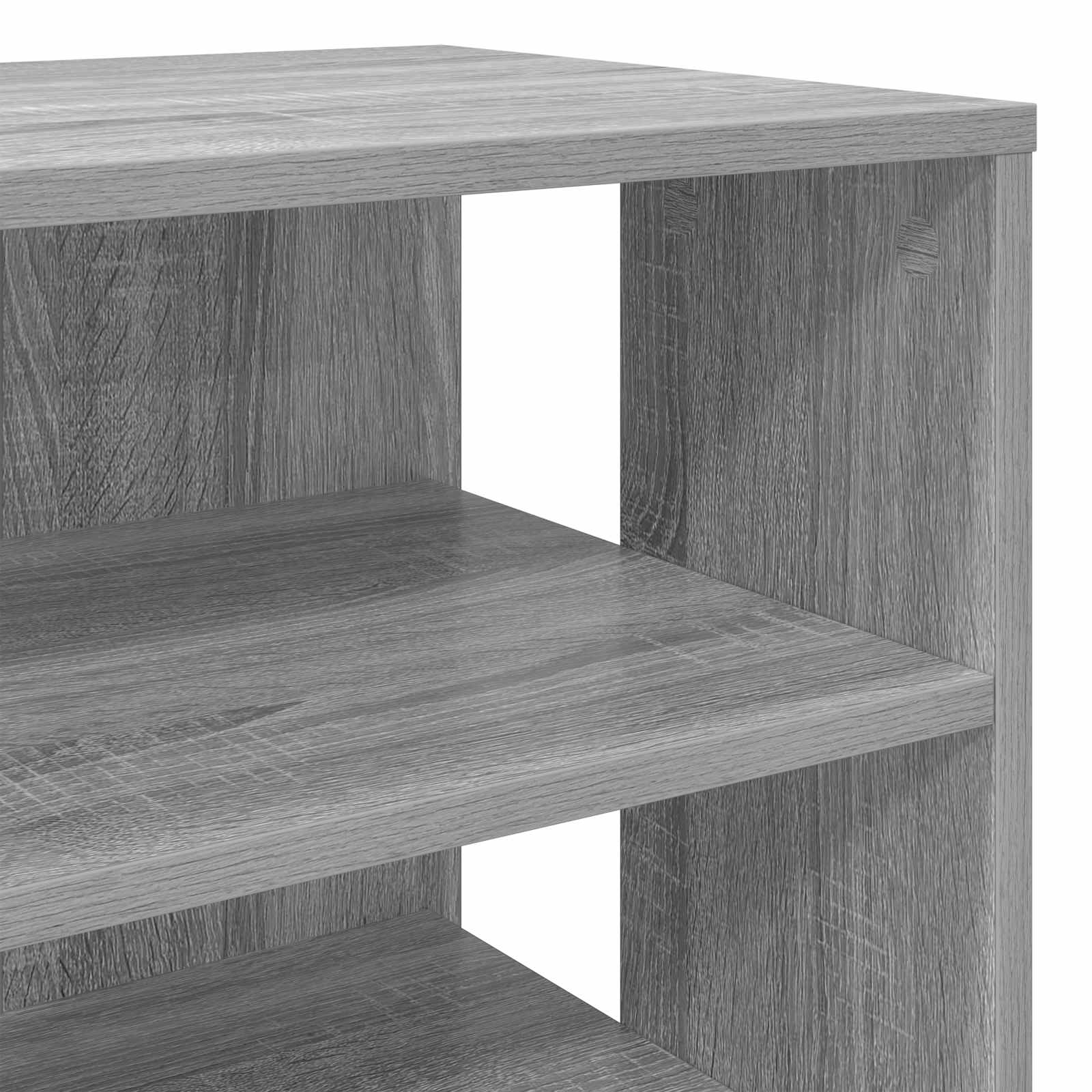 Schuhschrank mit Regal 2 pcs Graues Sonoma Holzwerkstoff