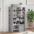 Schuhschrank mit Regal 2 pcs Graues Sonoma Holzwerkstoff