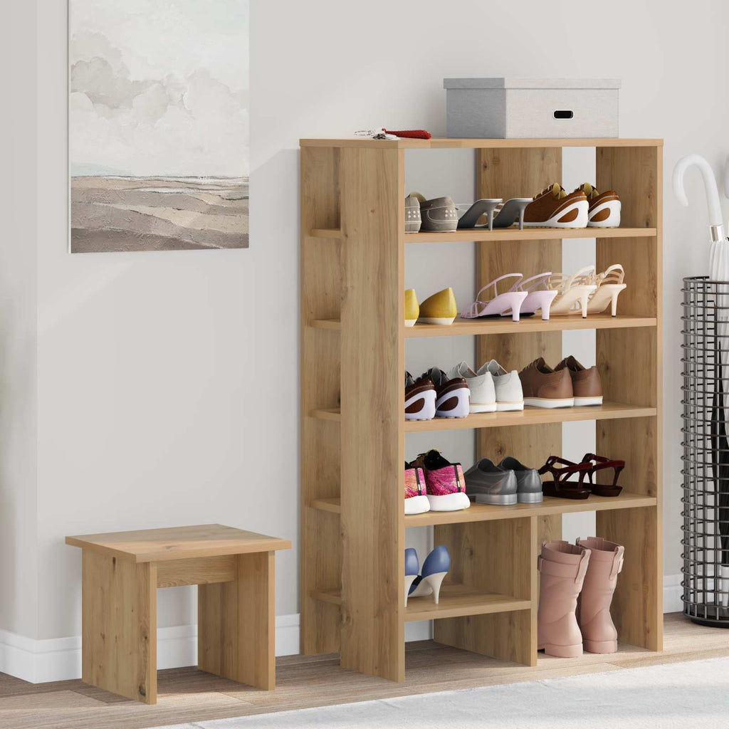 Schuhschrank mit Regal 2 pcs Artisan-Eiche Holzwerkstoff