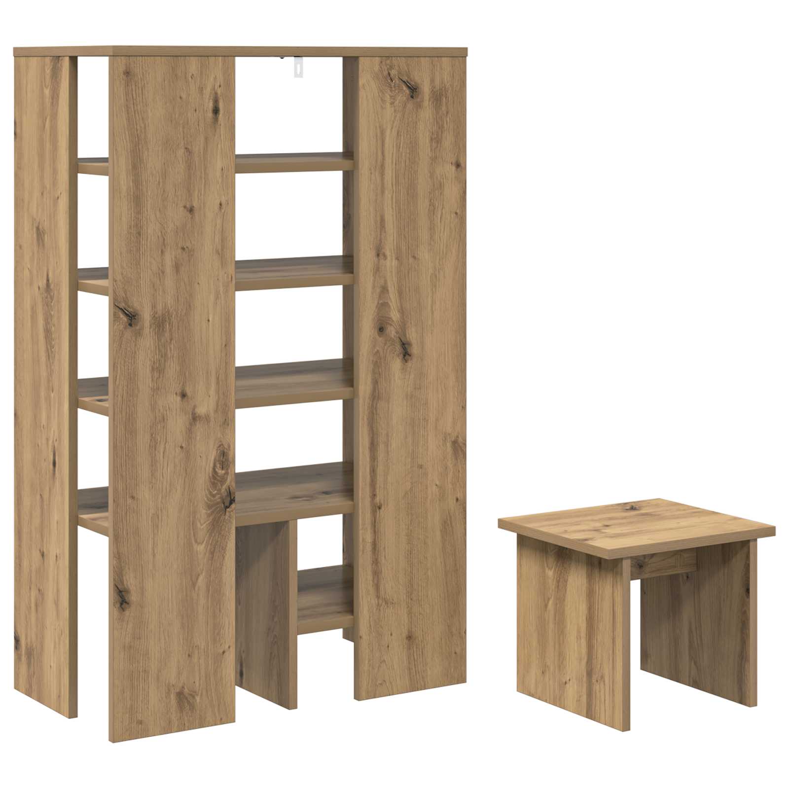 Schuhschrank mit Regal 2 pcs Artisan-Eiche Holzwerkstoff