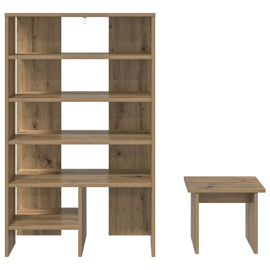 Schuhschrank mit Regal 2 pcs Artisan-Eiche Holzwerkstoff