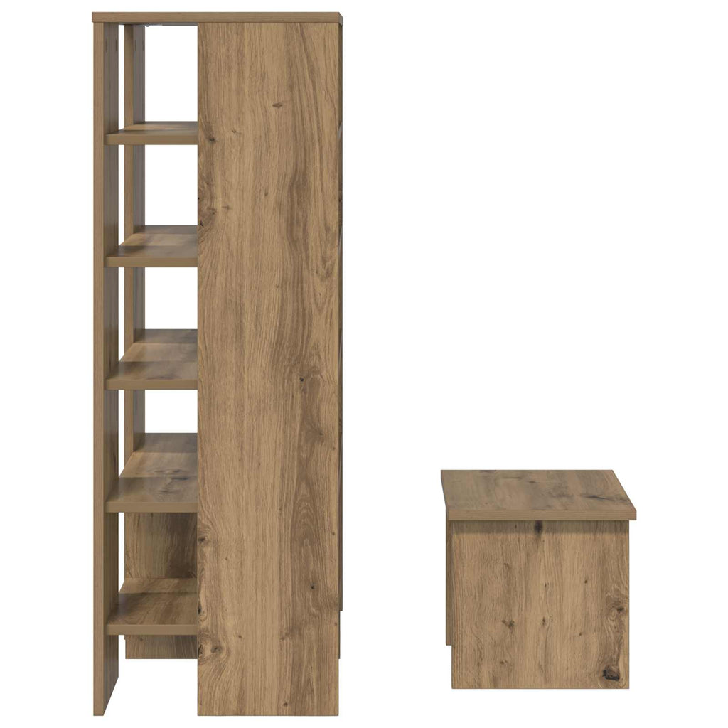 Schuhschrank mit Regal 2 pcs Artisan-Eiche Holzwerkstoff