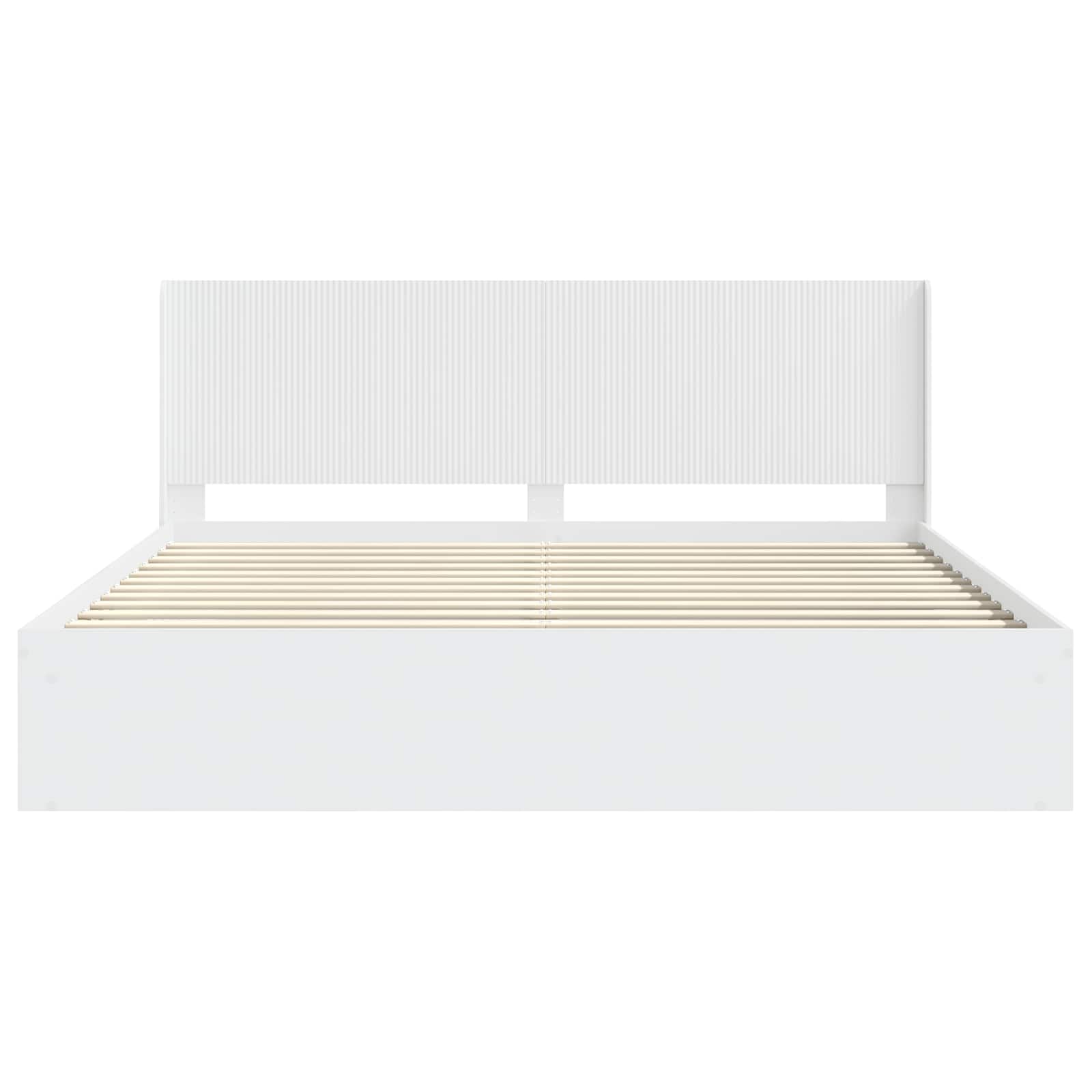 Bettgestell mit Stauraum und Kopfteil 3 pcs Holzwerkstoff