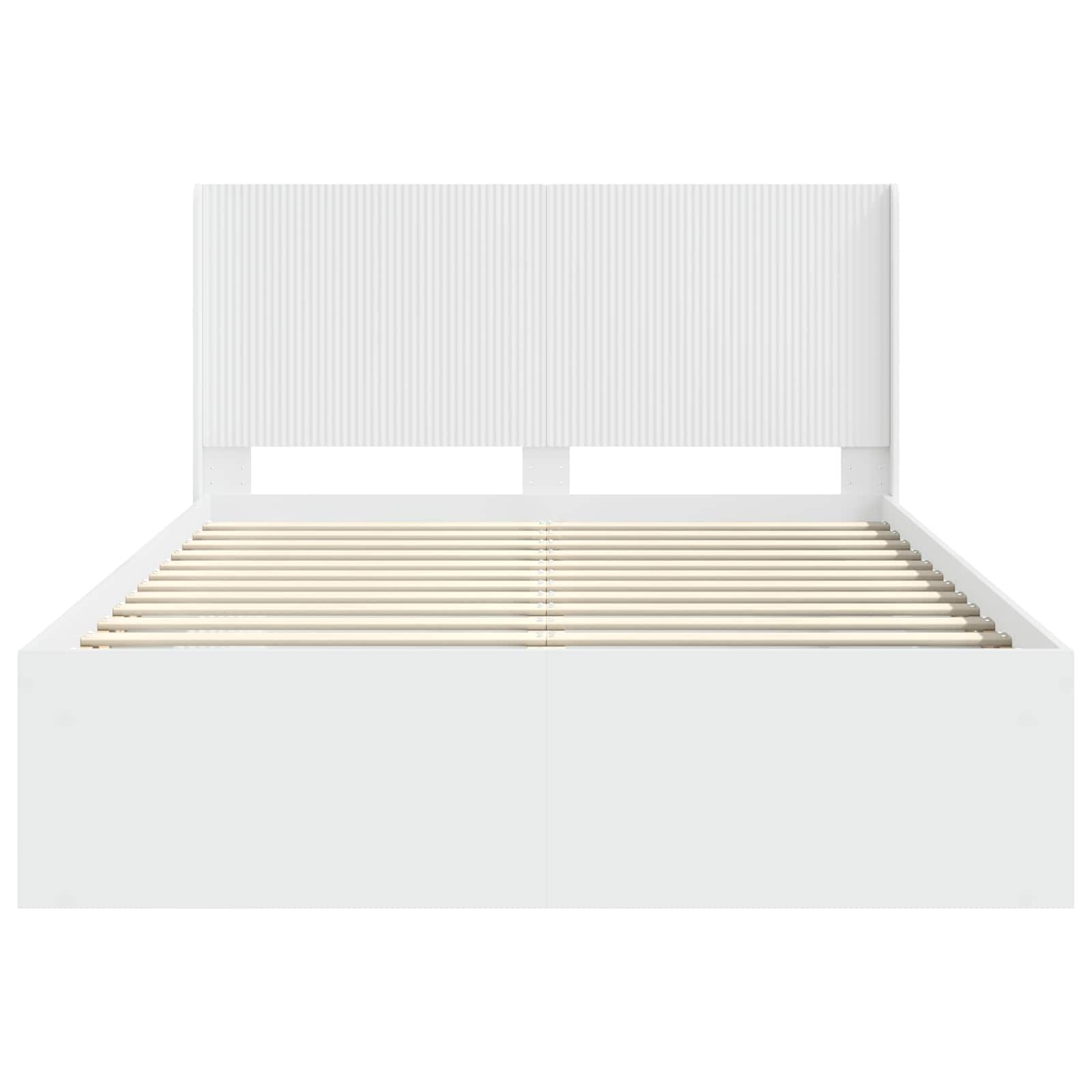 Bettgestell mit Stauraum und Kopfteil 3 pcs Holzwerkstoff