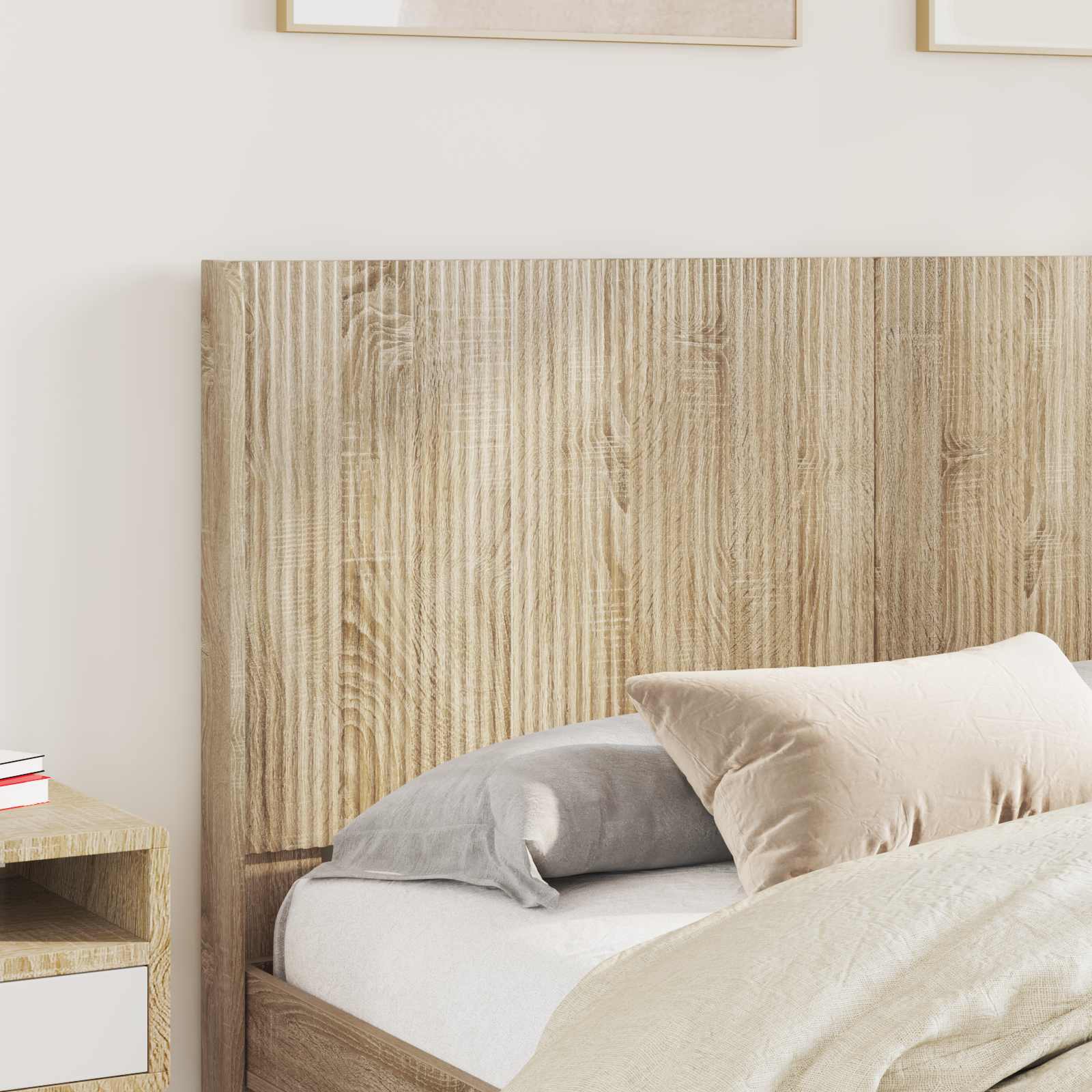 Bettgestell mit Stauraum und Kopfteil 3 pcs Holzwerkstoff