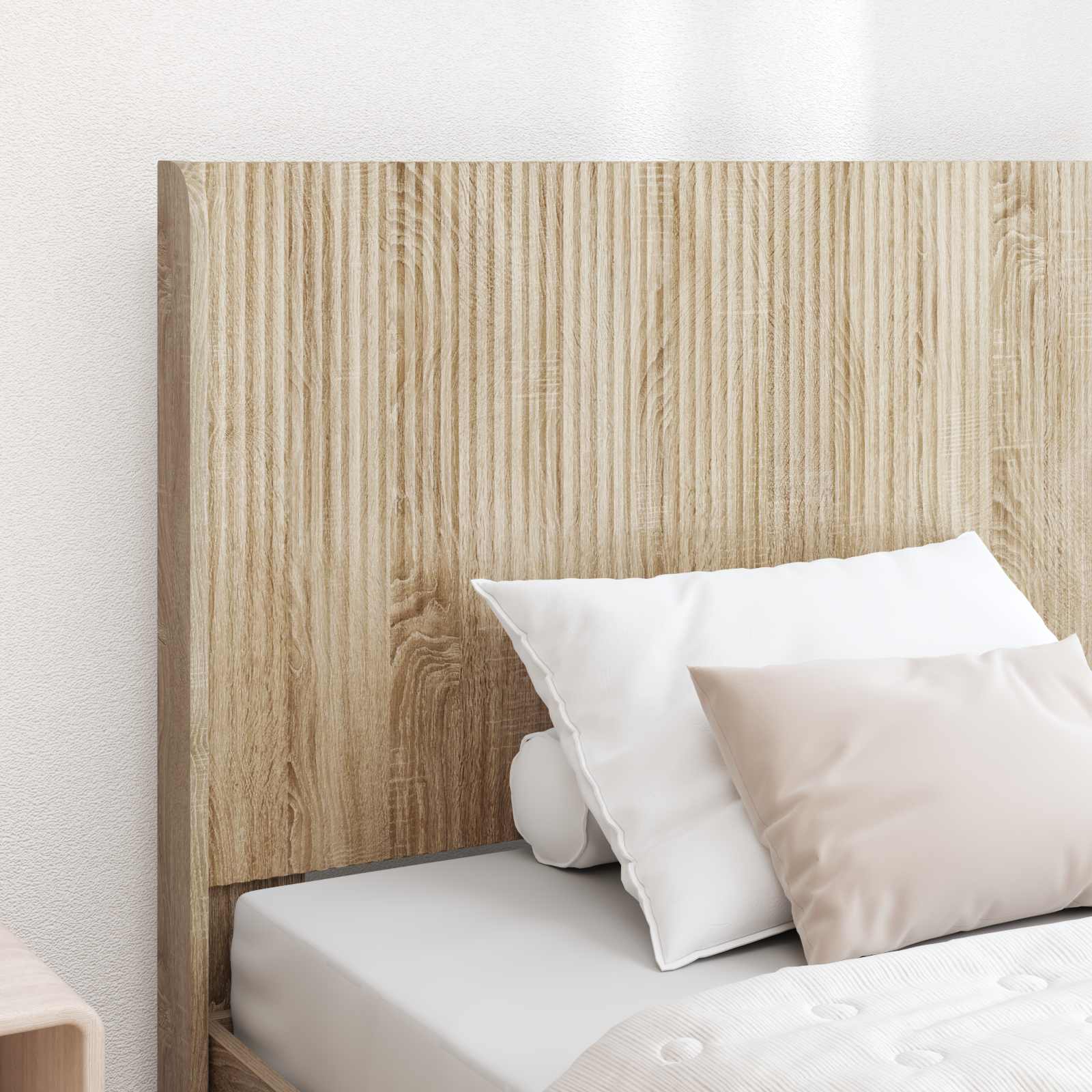 Bettgestell mit Stauraum und Kopfteil 3 pcs Holzwerkstoff
