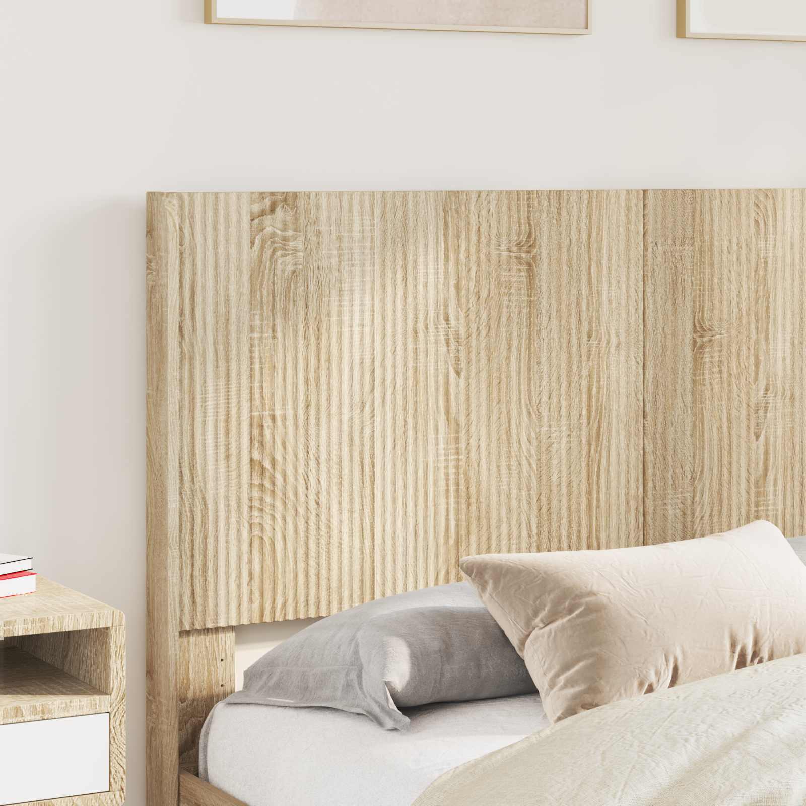 Bettgestell mit Stauraum und Kopfteil 3 pcs Holzwerkstoff