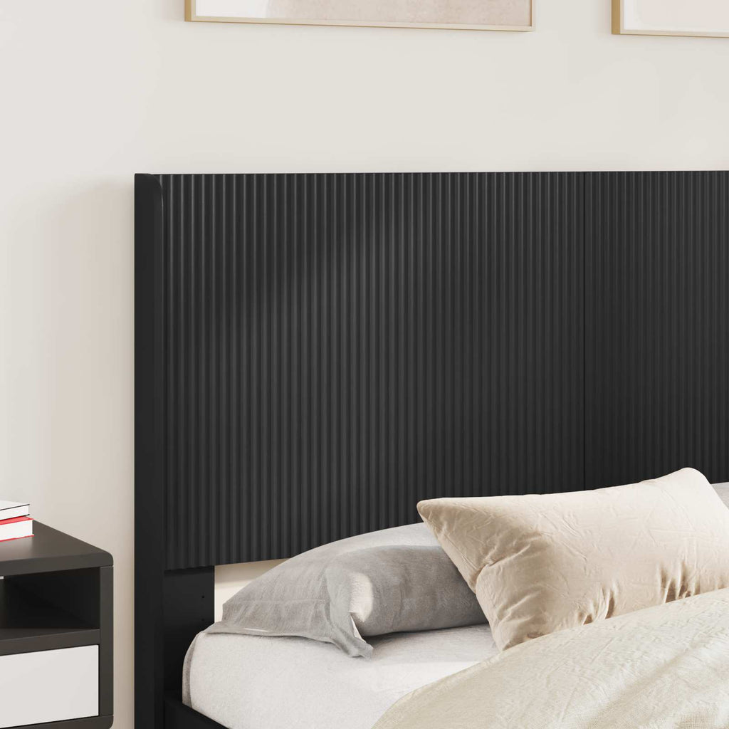 Bettgestell mit Stauraum und Kopfteil Schwarz 120 x 190 cm