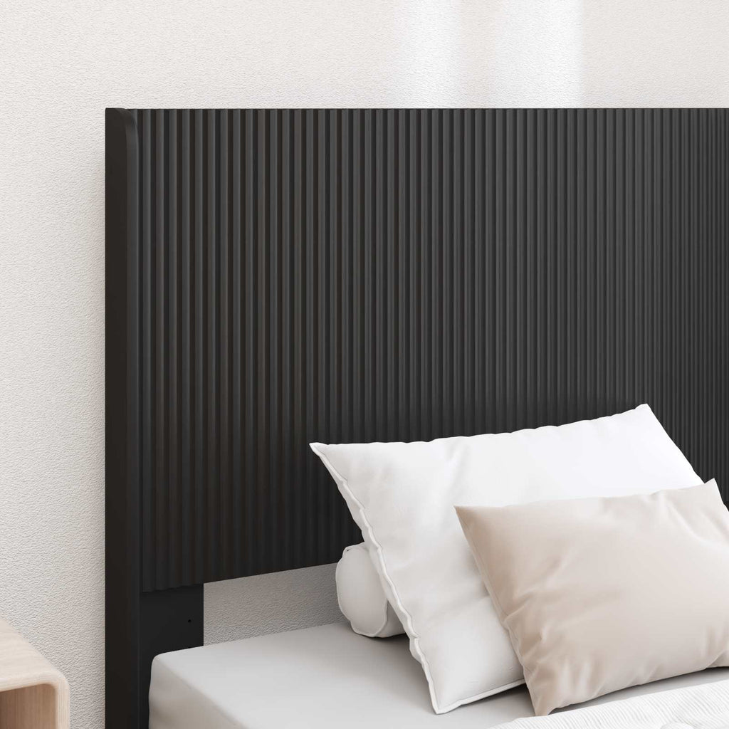 Bettgestell mit Stauraum und Kopfteil Schwarz 100 x 200 cm