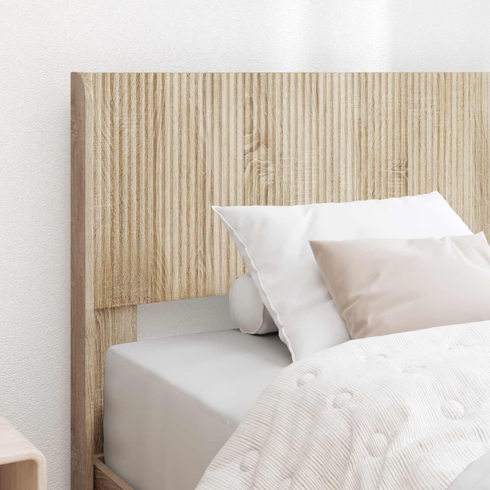 Bettgestell mit Stauraum und Kopfteil 3 pcs Holzwerkstoff
