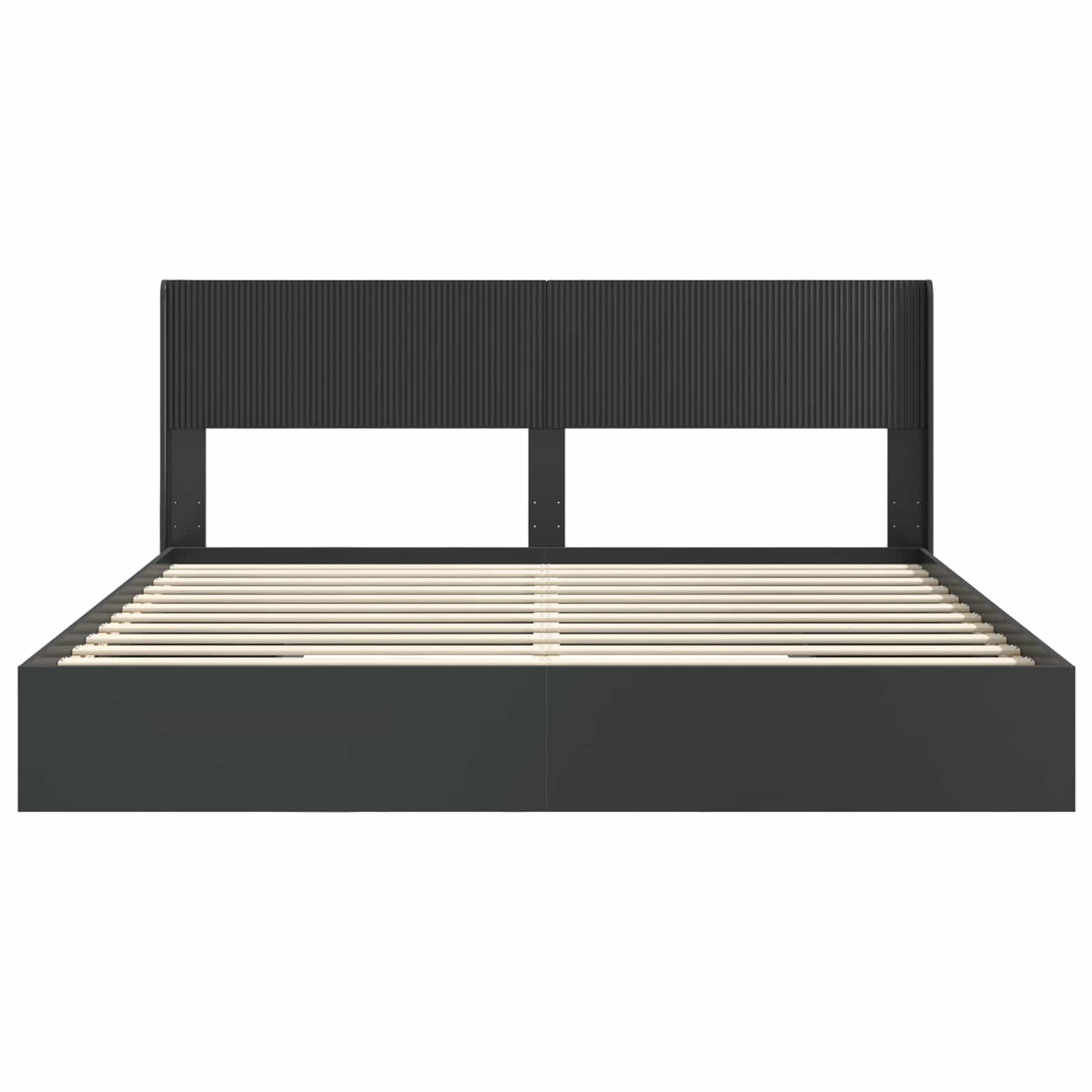 Bettgestell mit Stauraum und Kopfteil 3 pcs Holzwerkstoff