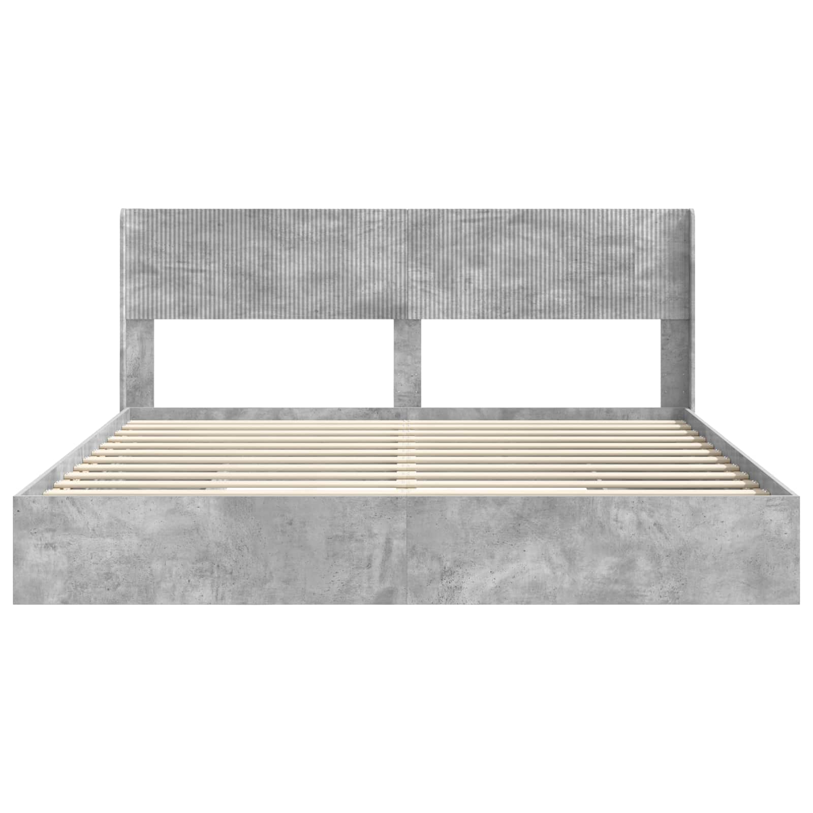 Bettgestell mit Stauraum und Kopfteil 3 pcs Holzwerkstoff