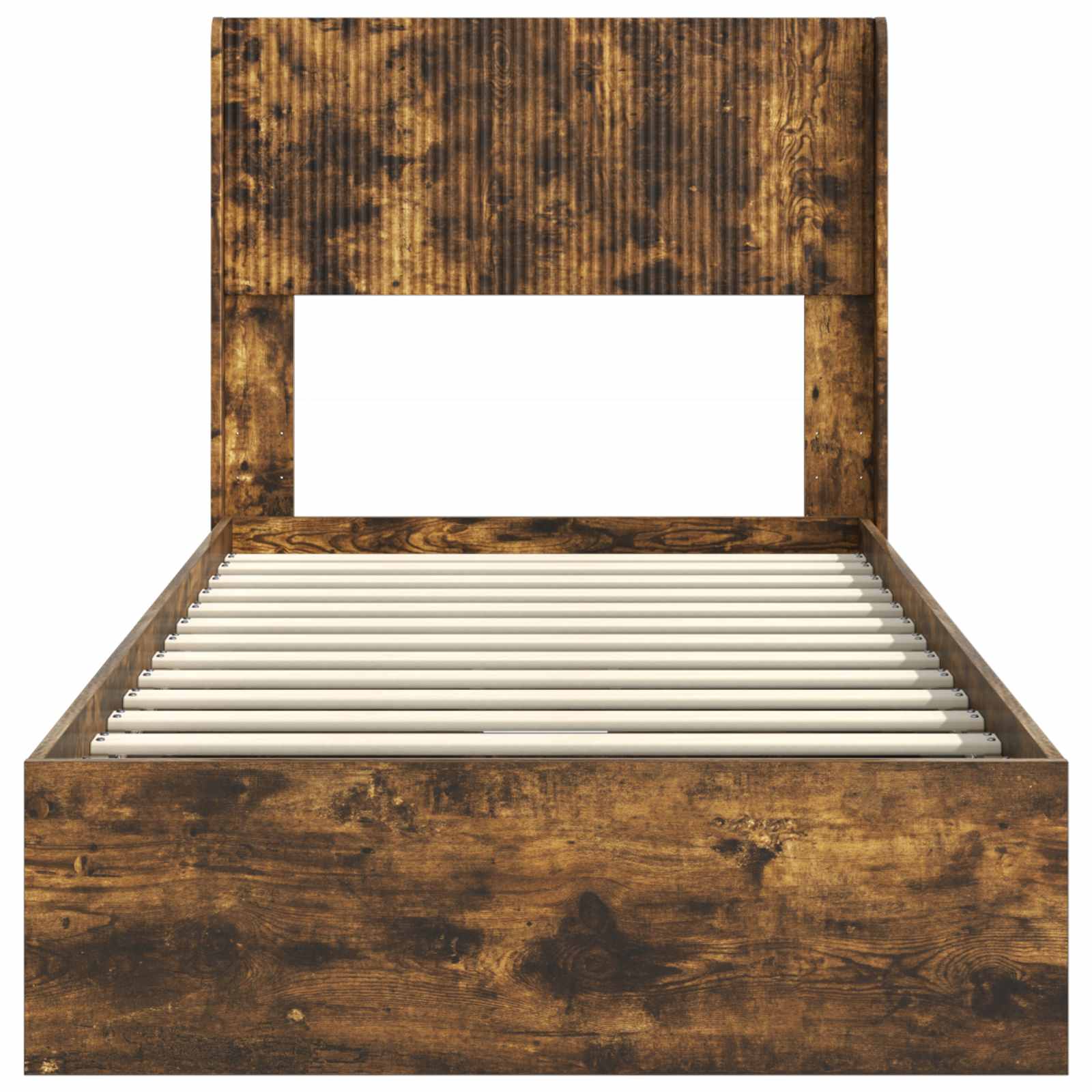 Bettgestell mit Stauraum und Kopfteil 3 pcs Holzwerkstoff