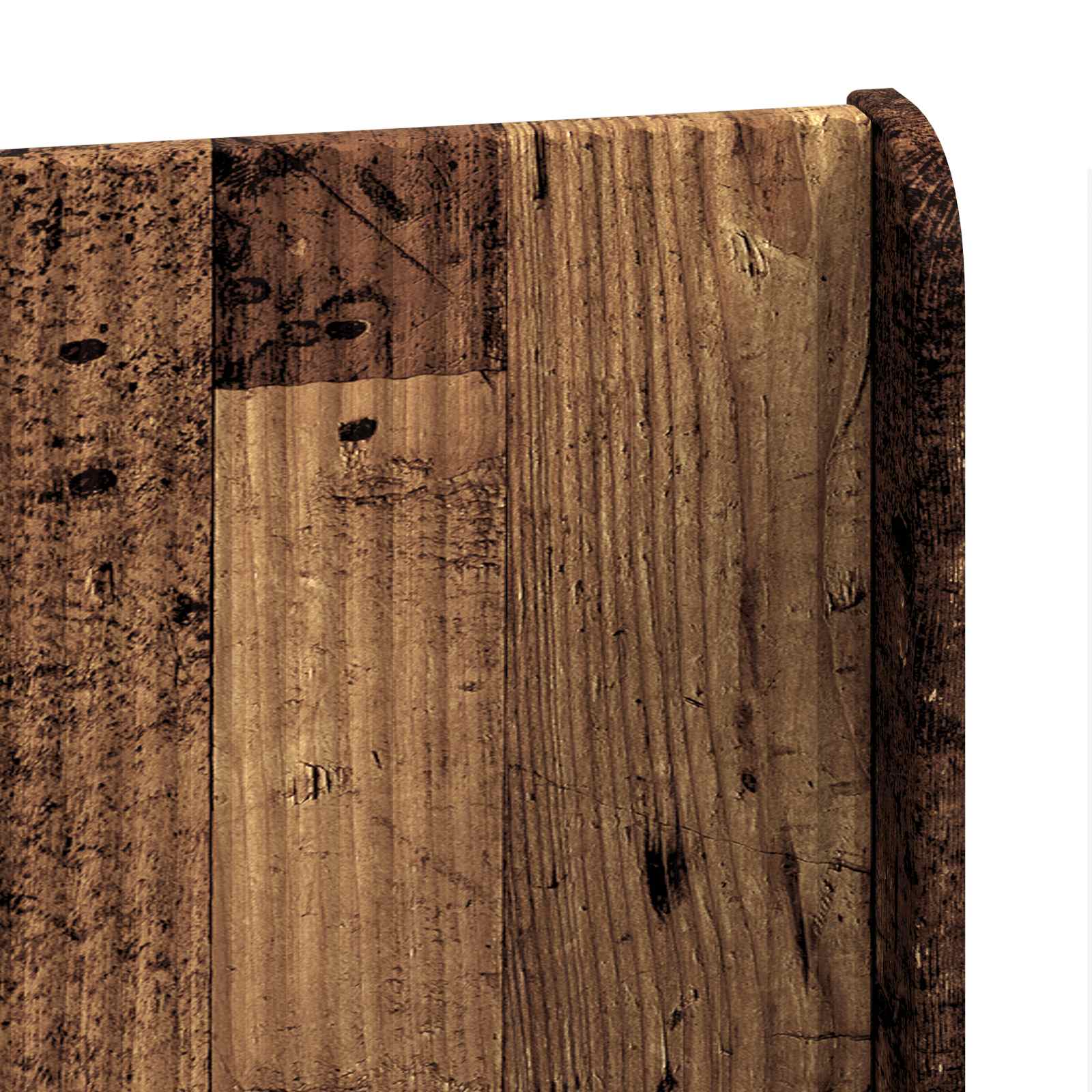 Bettgestell mit Stauraum und Kopfteil Altholz 90 x 190 cm