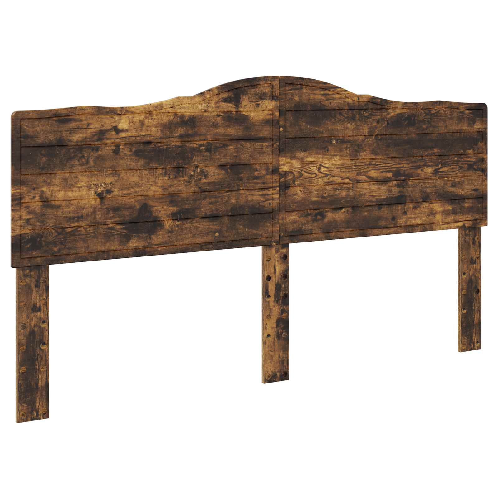 Bettrahmen Geräucherte Eiche 200 x 200 cm Massives Kiefernholz