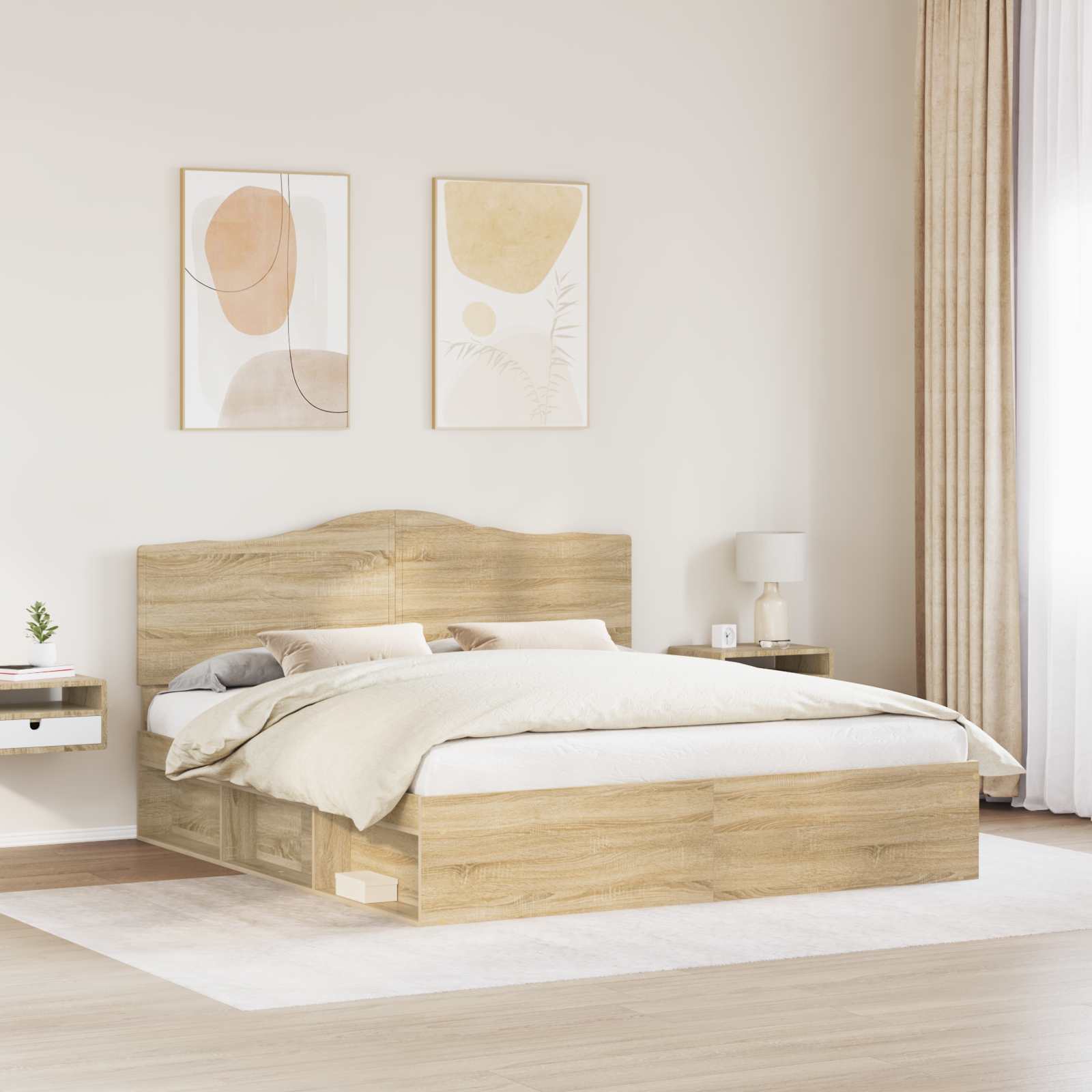 Bettrahmen Sonoma 180 x 200 cm Massives Kiefernholz
