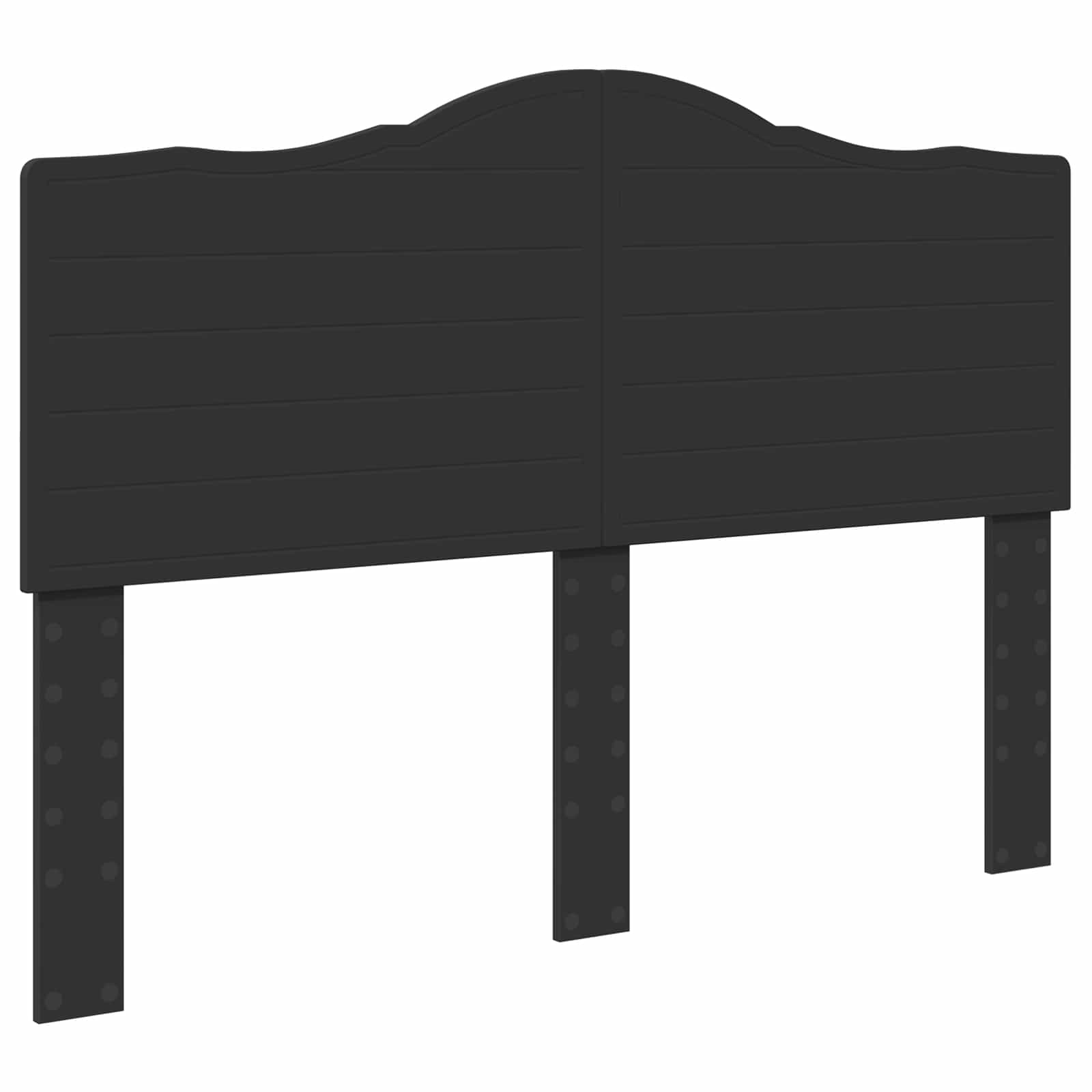 Bettrahmen Schwarz 150 x 200 cm Massives Kiefernholz