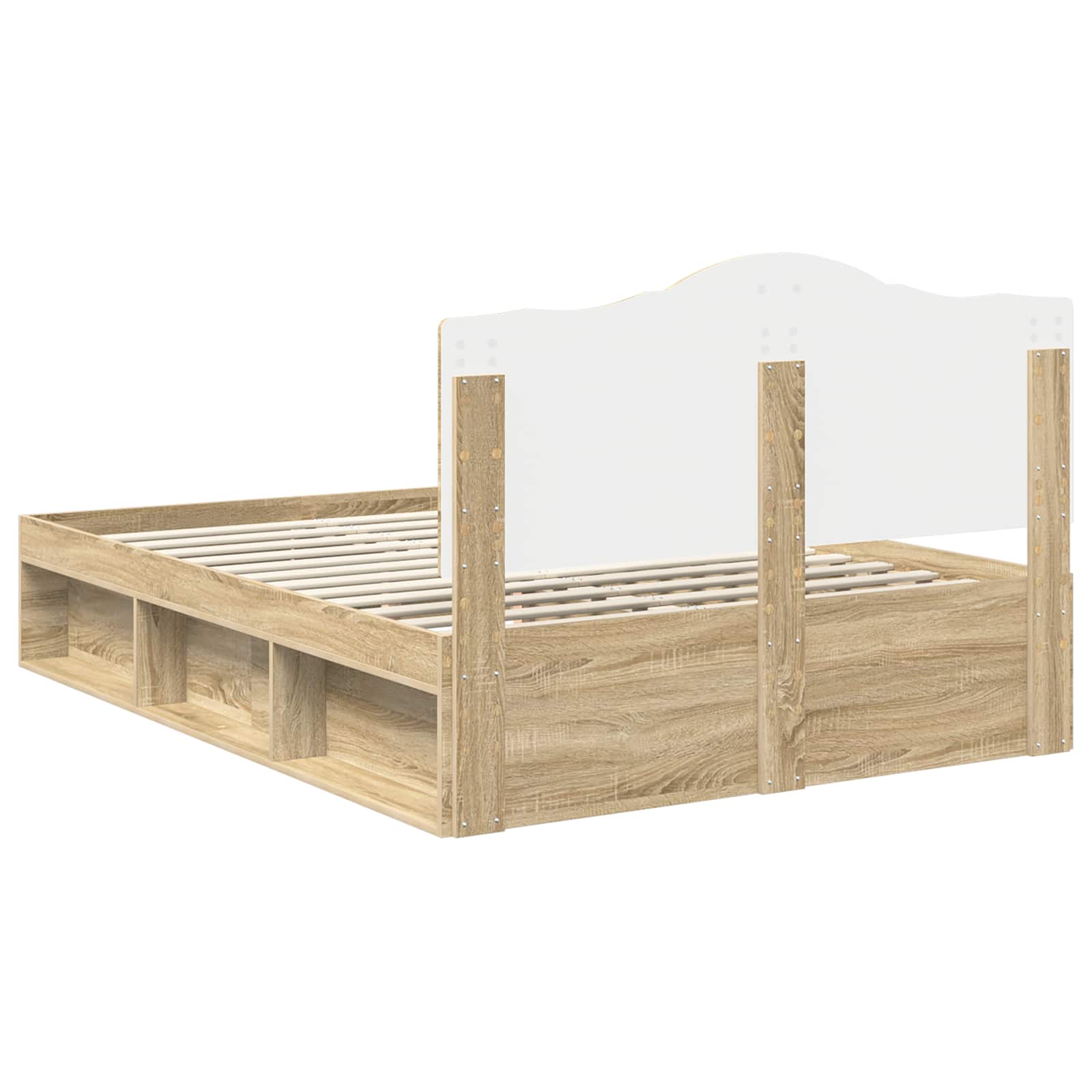 Bettrahmen Sonoma-Eiche 150 x 200 cm Massives Kiefernholz