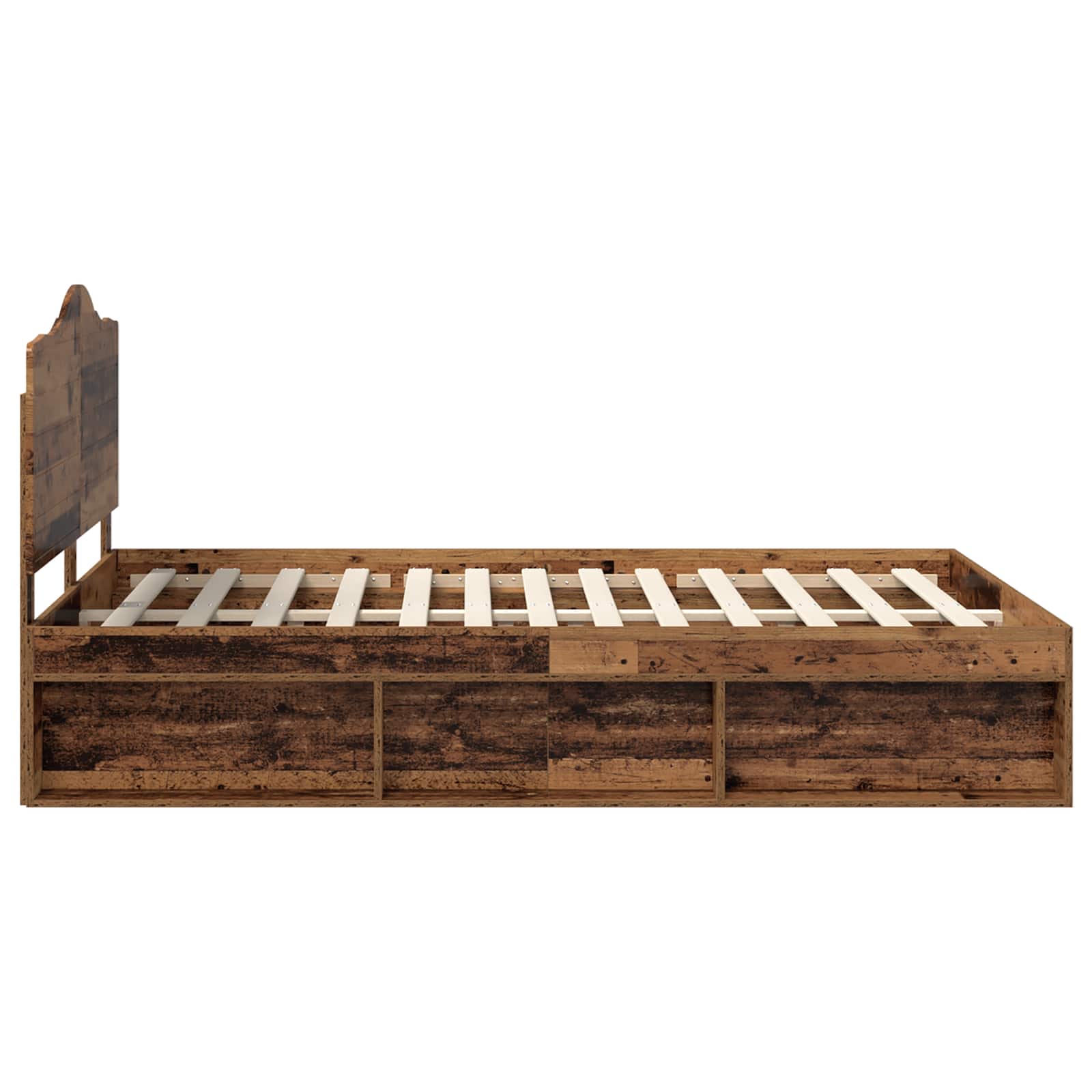 Bettrahmen Altholz 150 x 200 cm Massives Kiefernholz